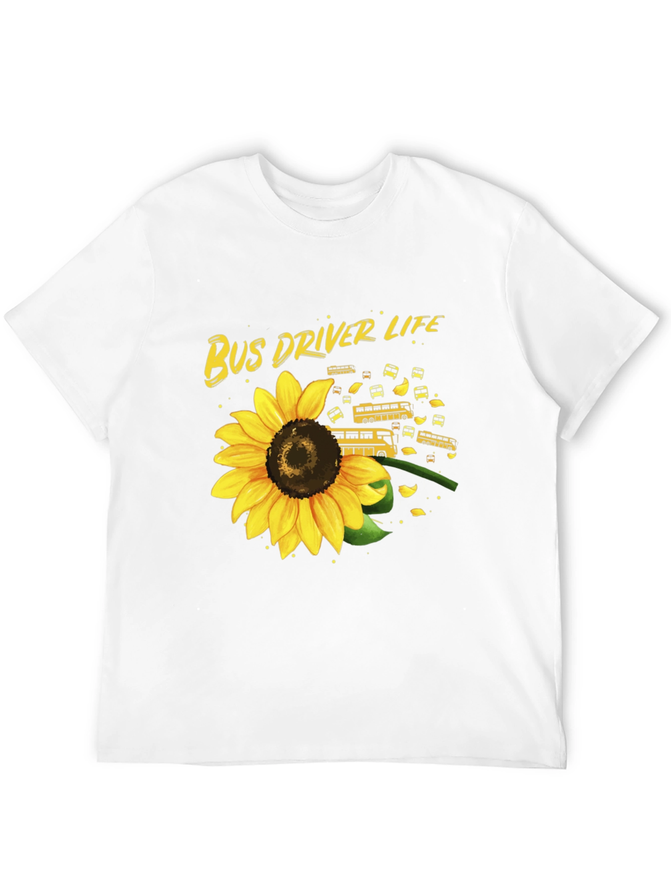Bus Driver Sunflower Graphic Tee