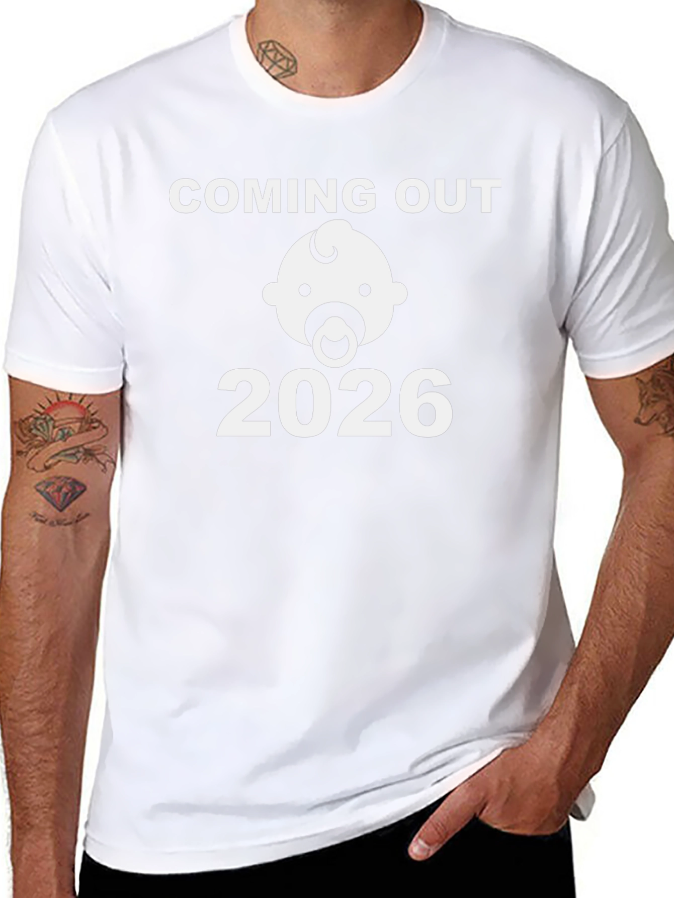 Coming Out 2026 Baby Announcement Tee