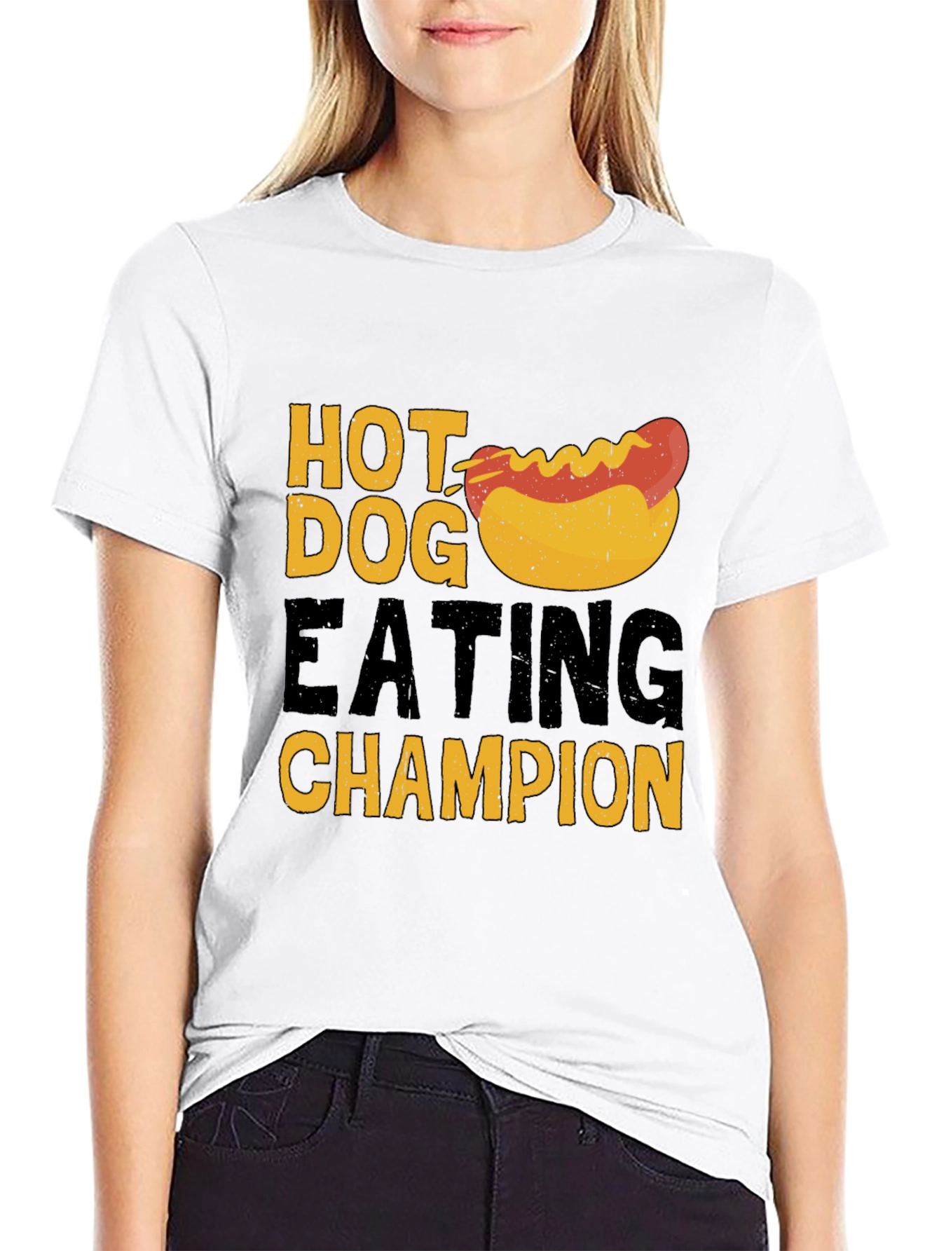 Hot Dog Eating Champion T-Shirt - Black