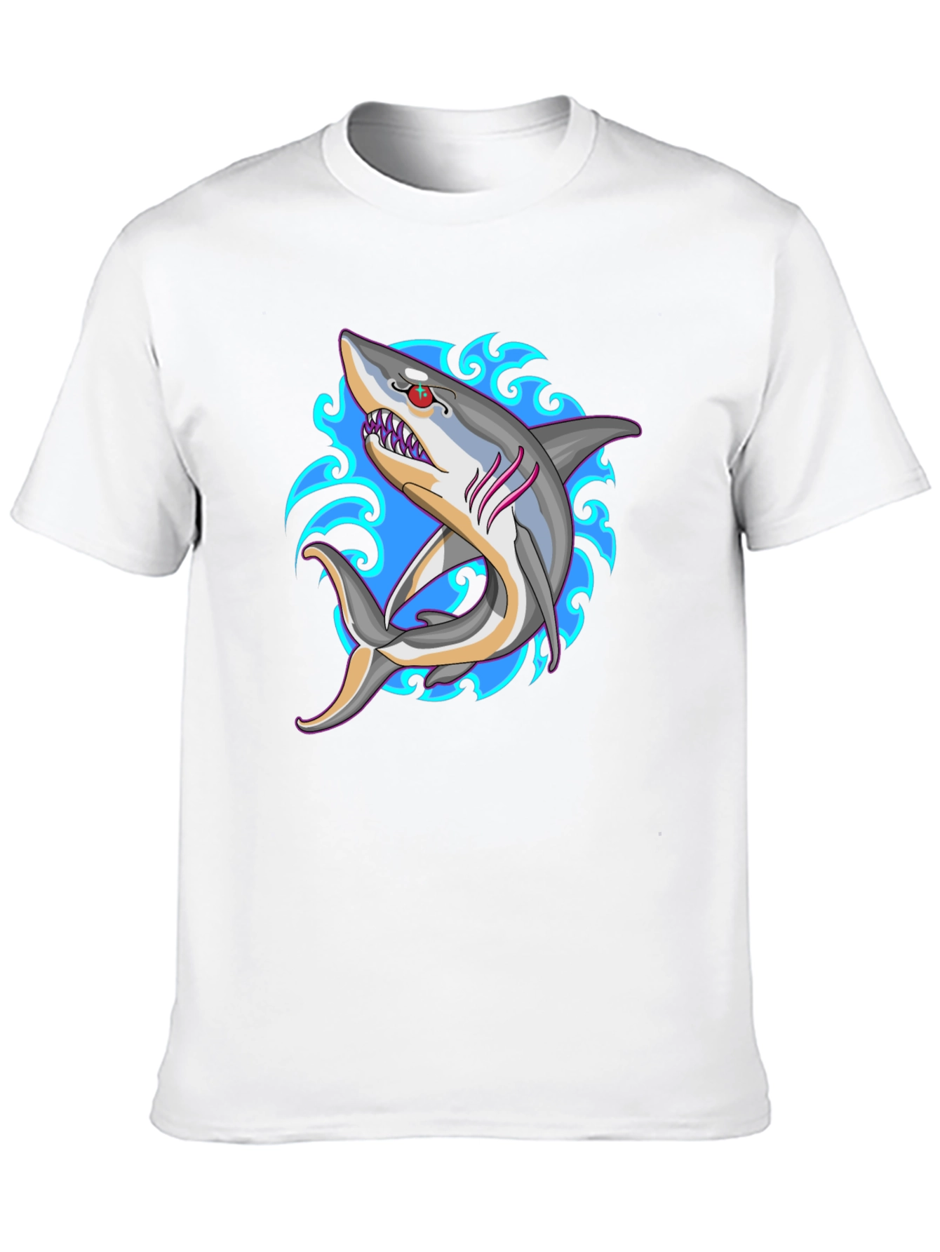 Shark Tattoo Style Black T-Shirt