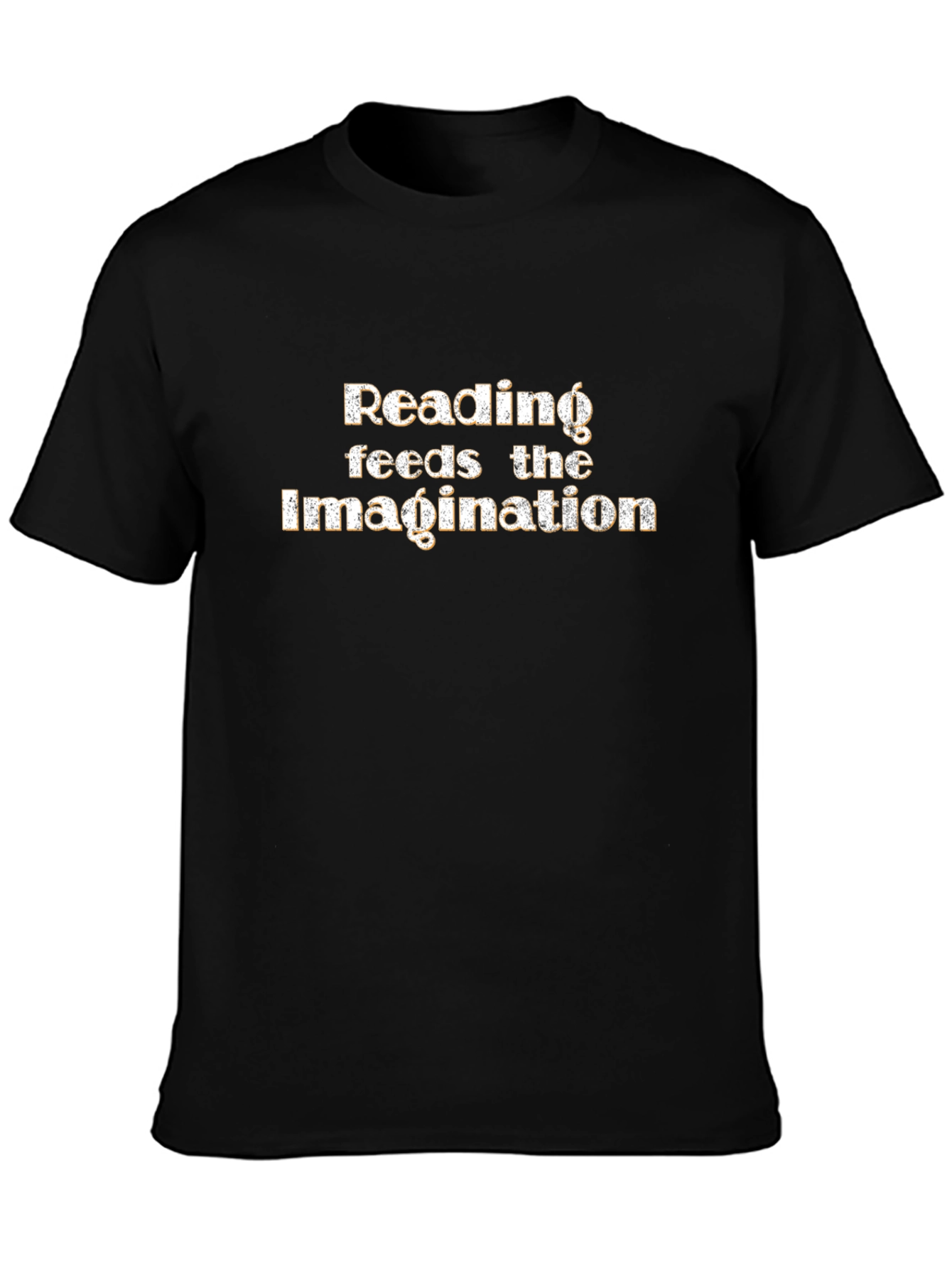 Reading Feeds The Imagination Black Graphic Tee