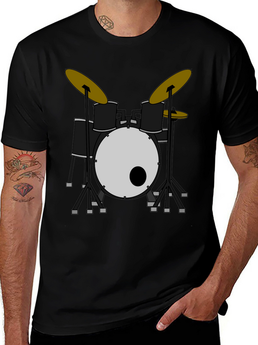 Drum Set Graphic Tee - Rock & Roll Style