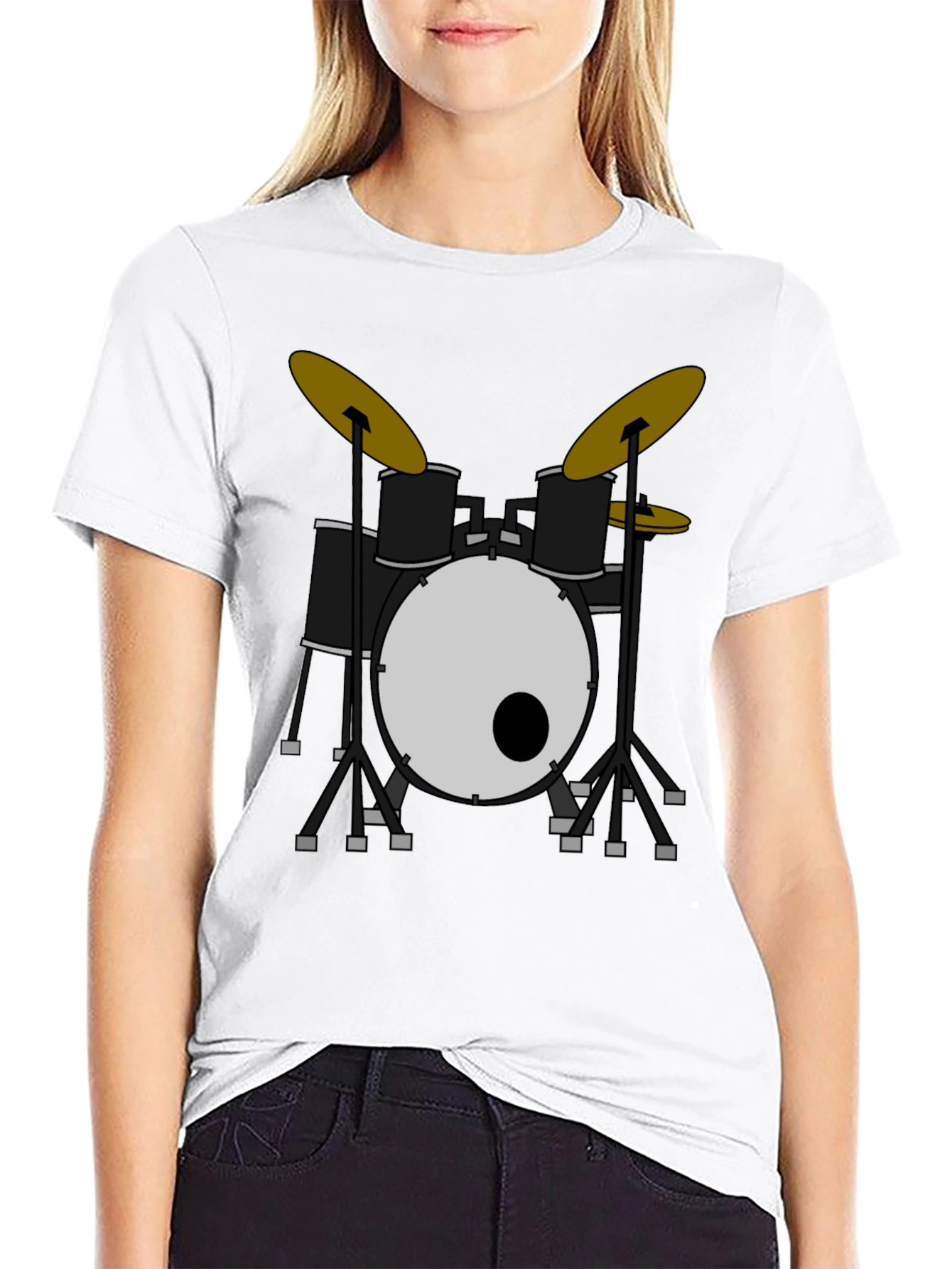 Drum Set Graphic Tee - Rock & Roll Style