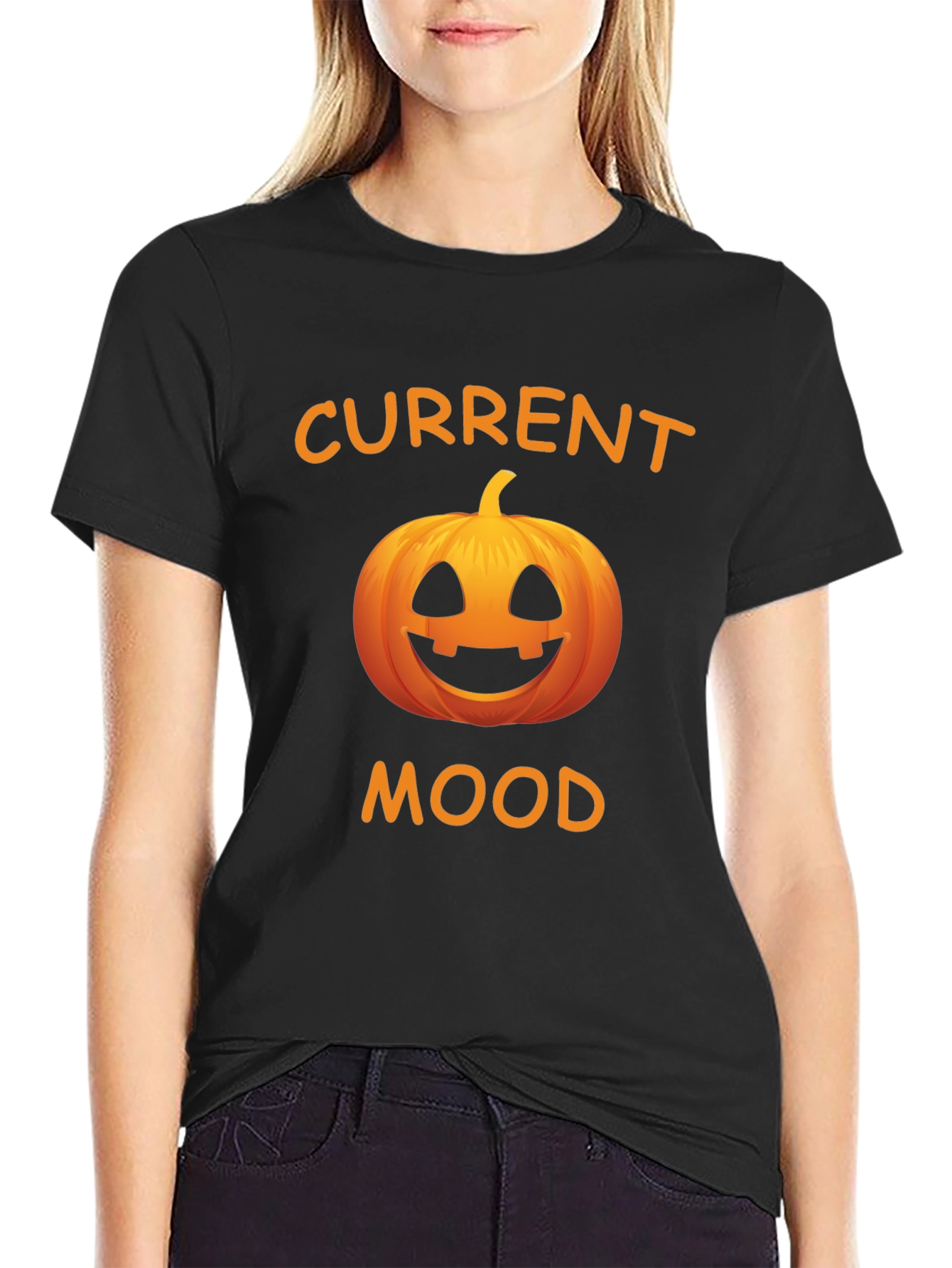 Current Mood Pumpkin Graphic T-Shirt