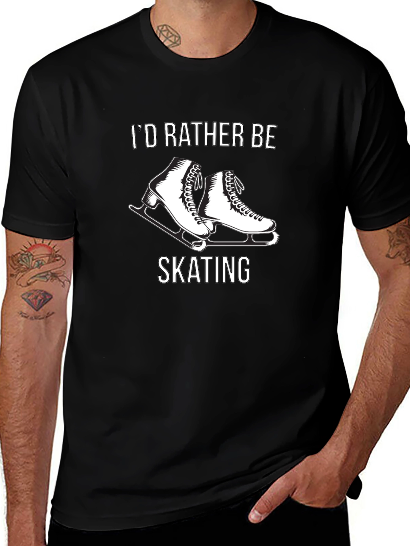 Id Rather Be Skating T-Shirt - Black