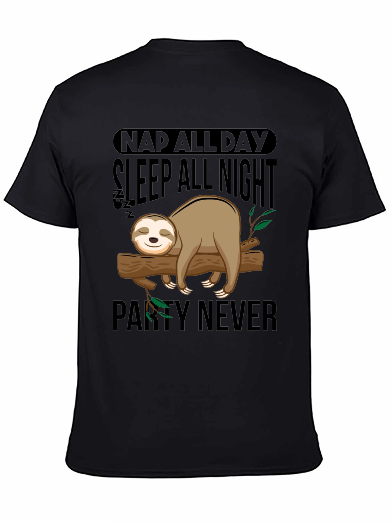 Nap All Day Sloth Graphic T-Shirt