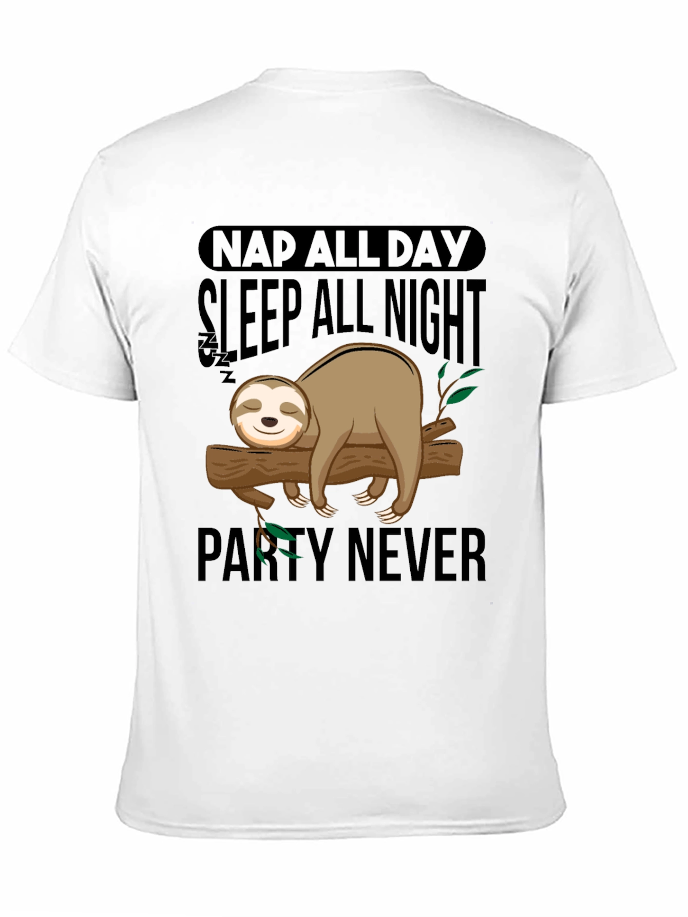 Nap All Day Sloth Graphic T-Shirt