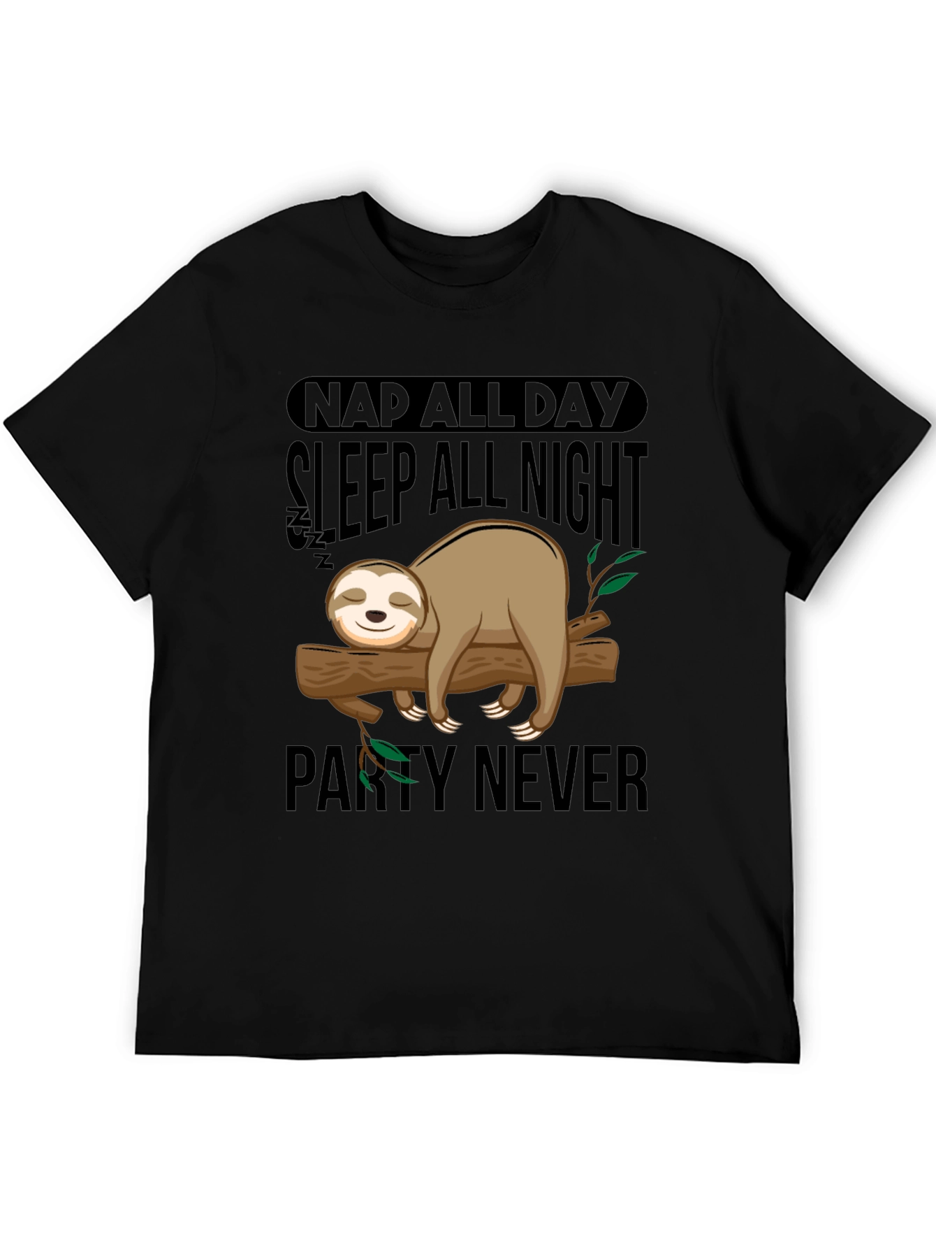 Nap All Day Sloth Graphic T-Shirt