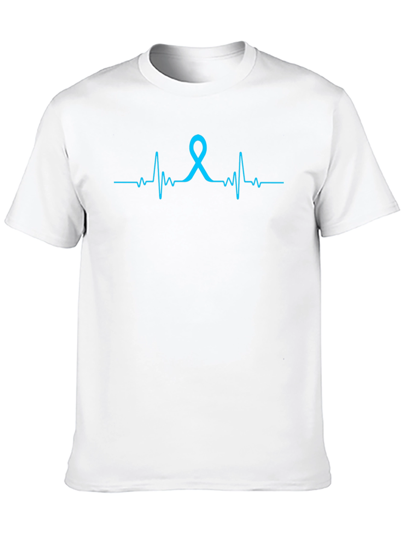 Awareness Ribbon Heartbeat Graphic T-Shirt