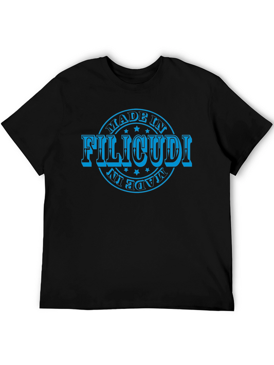Made in Filicudi T-Shirt Black Cotton
