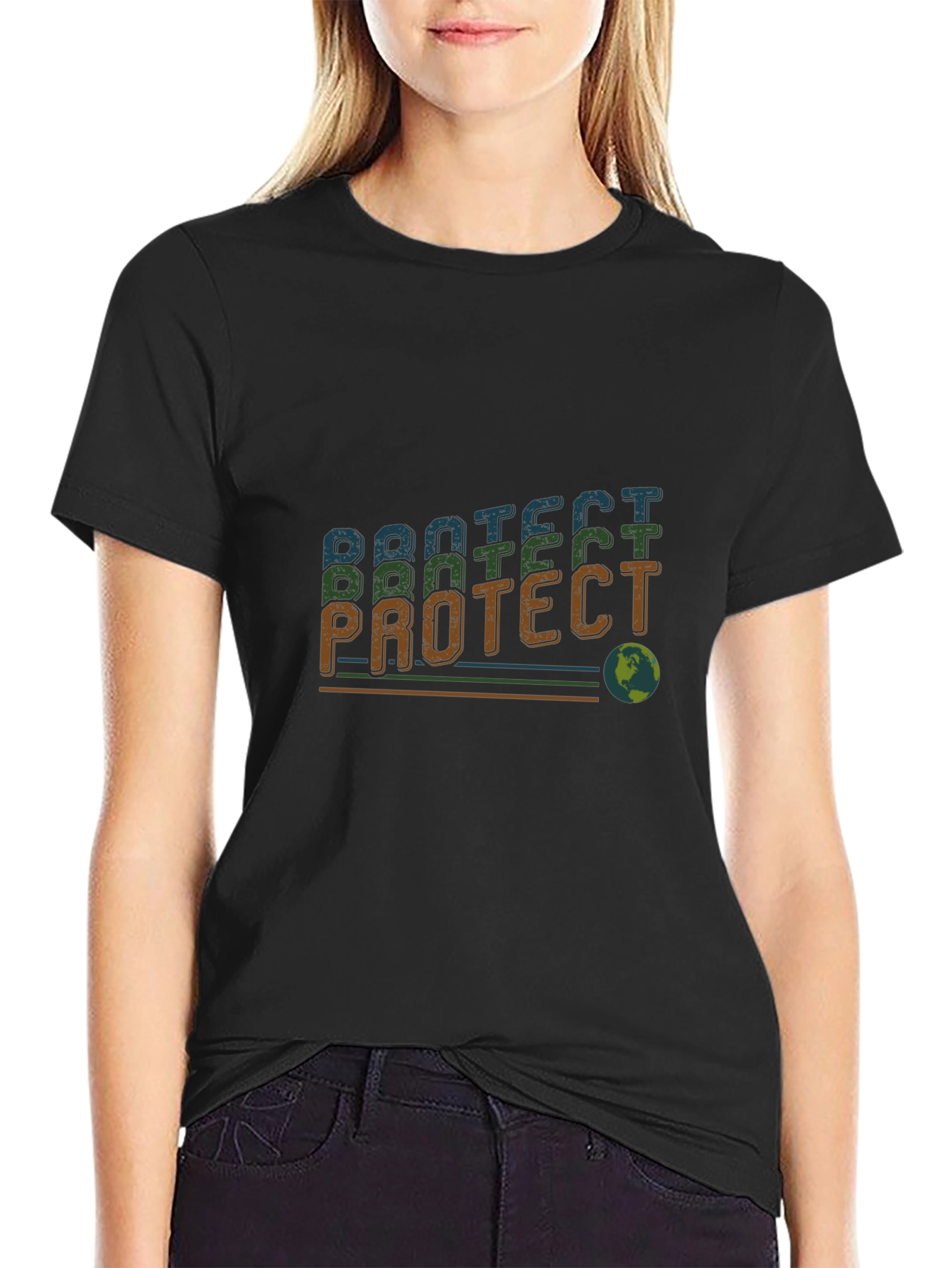 Protect Earth T-Shirt - Retro Style
