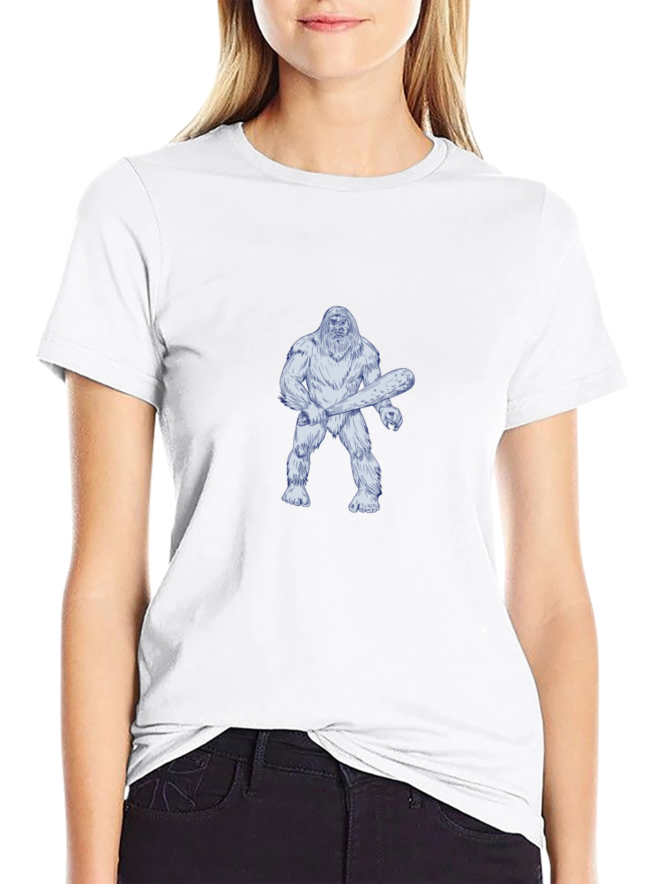 Bigfoot Club Black T-Shirt - Cryptid Humor Tee