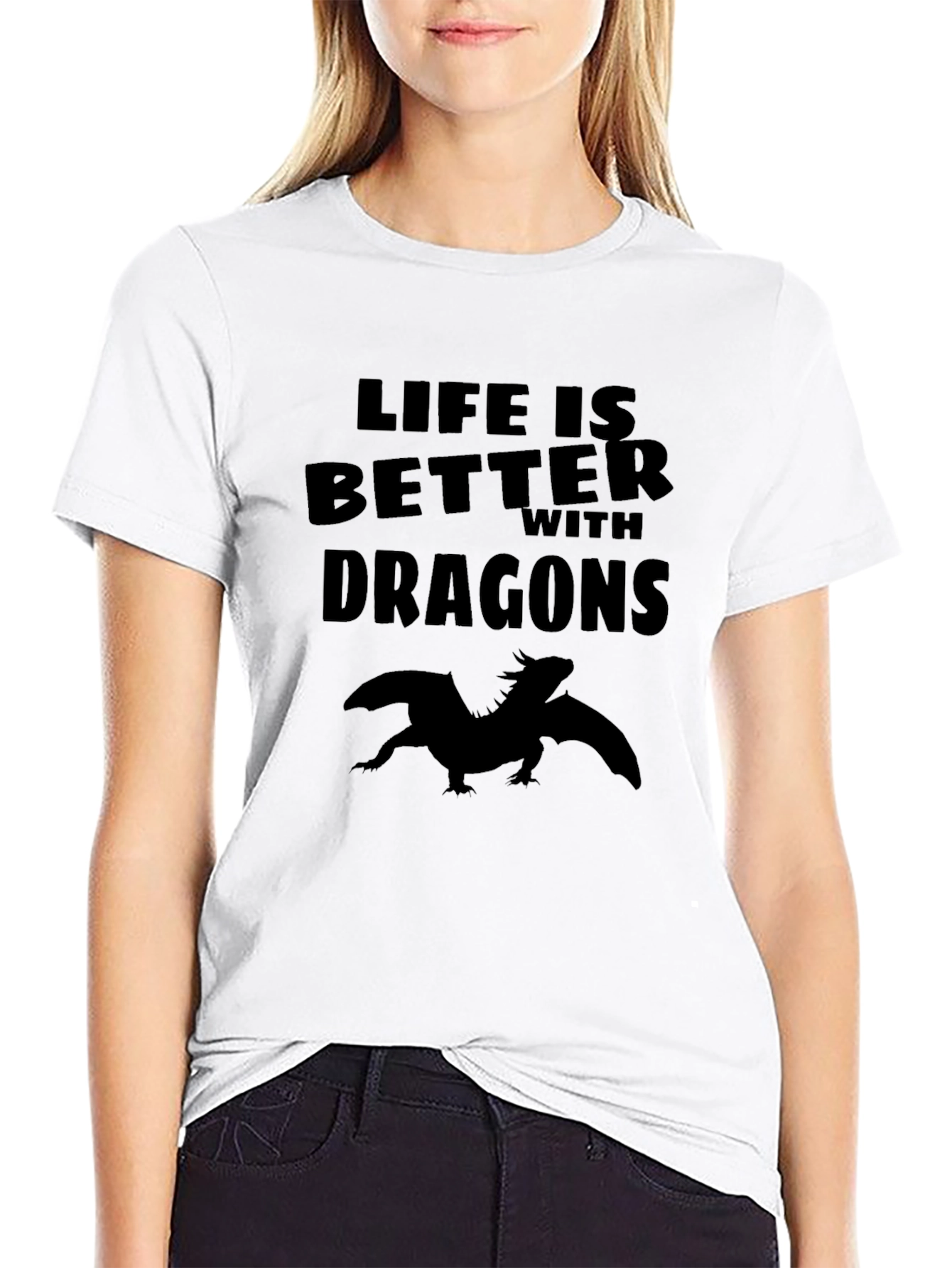 Life is Better With Dragons T-Shirt - Black