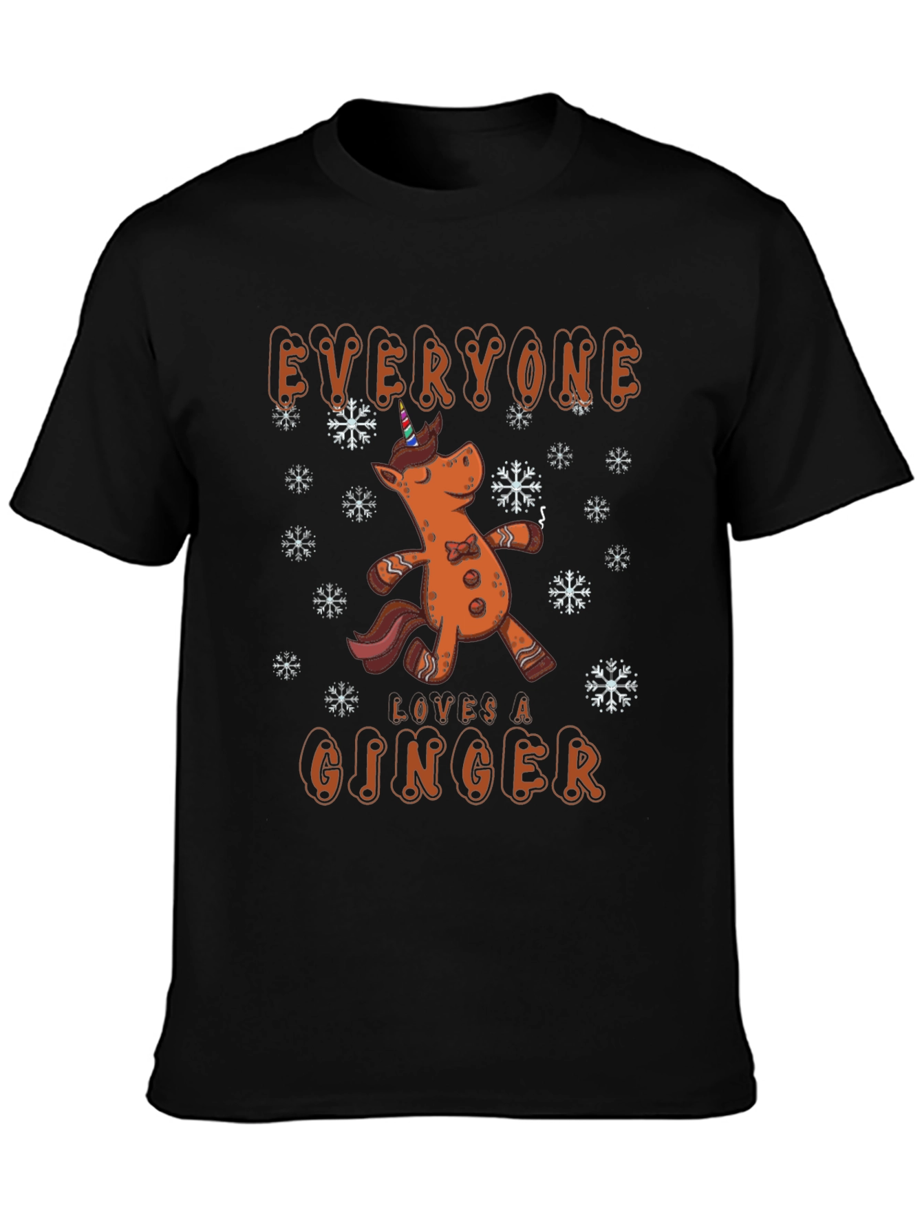 Gingerbread Unicorn Christmas T-Shirt