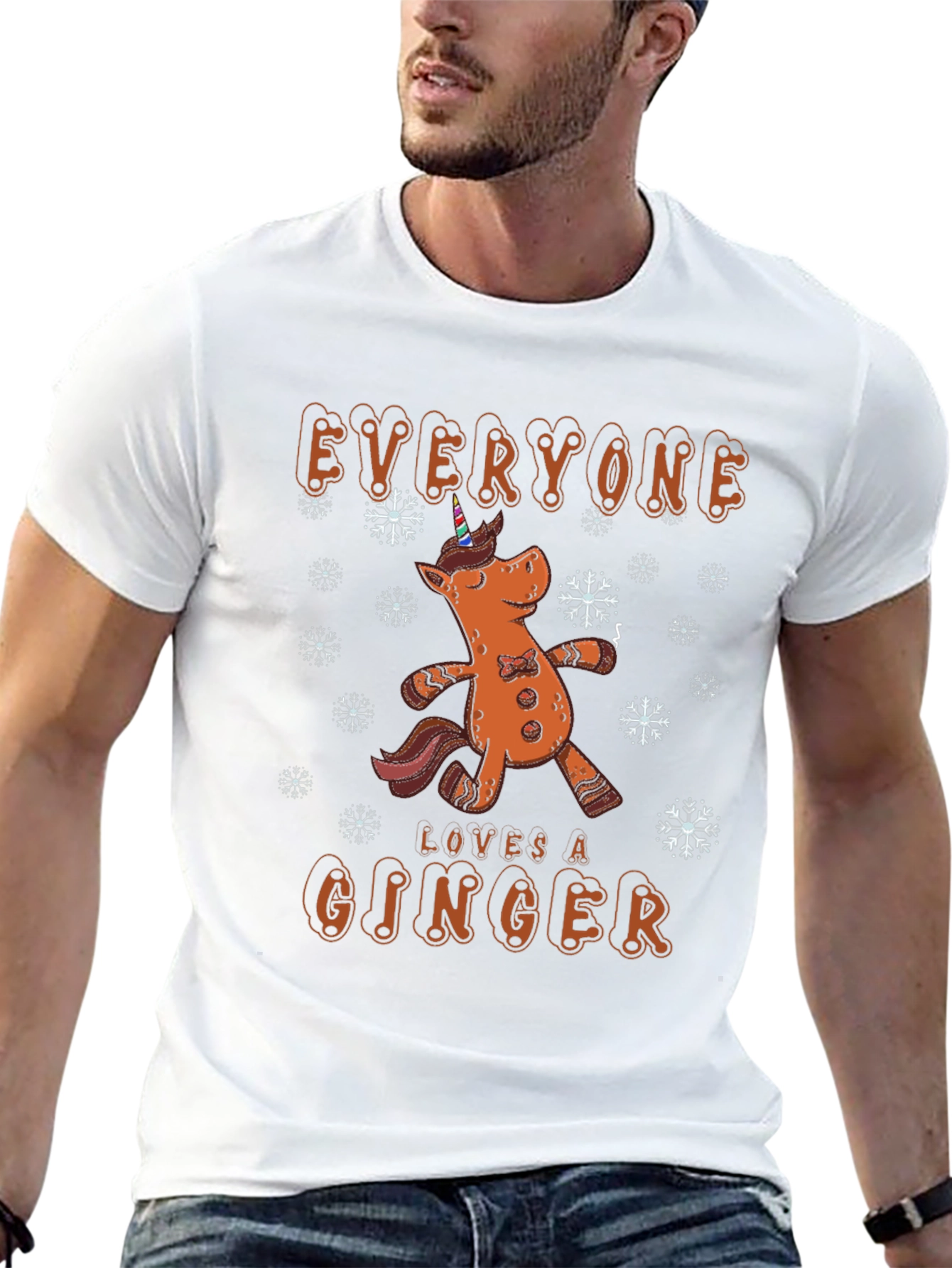 Gingerbread Unicorn Christmas T-Shirt