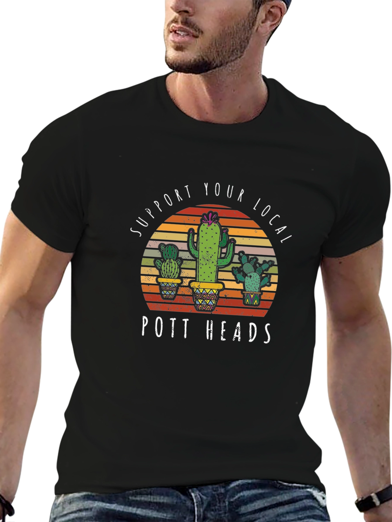 Pott Heads Cactus Graphic Tee