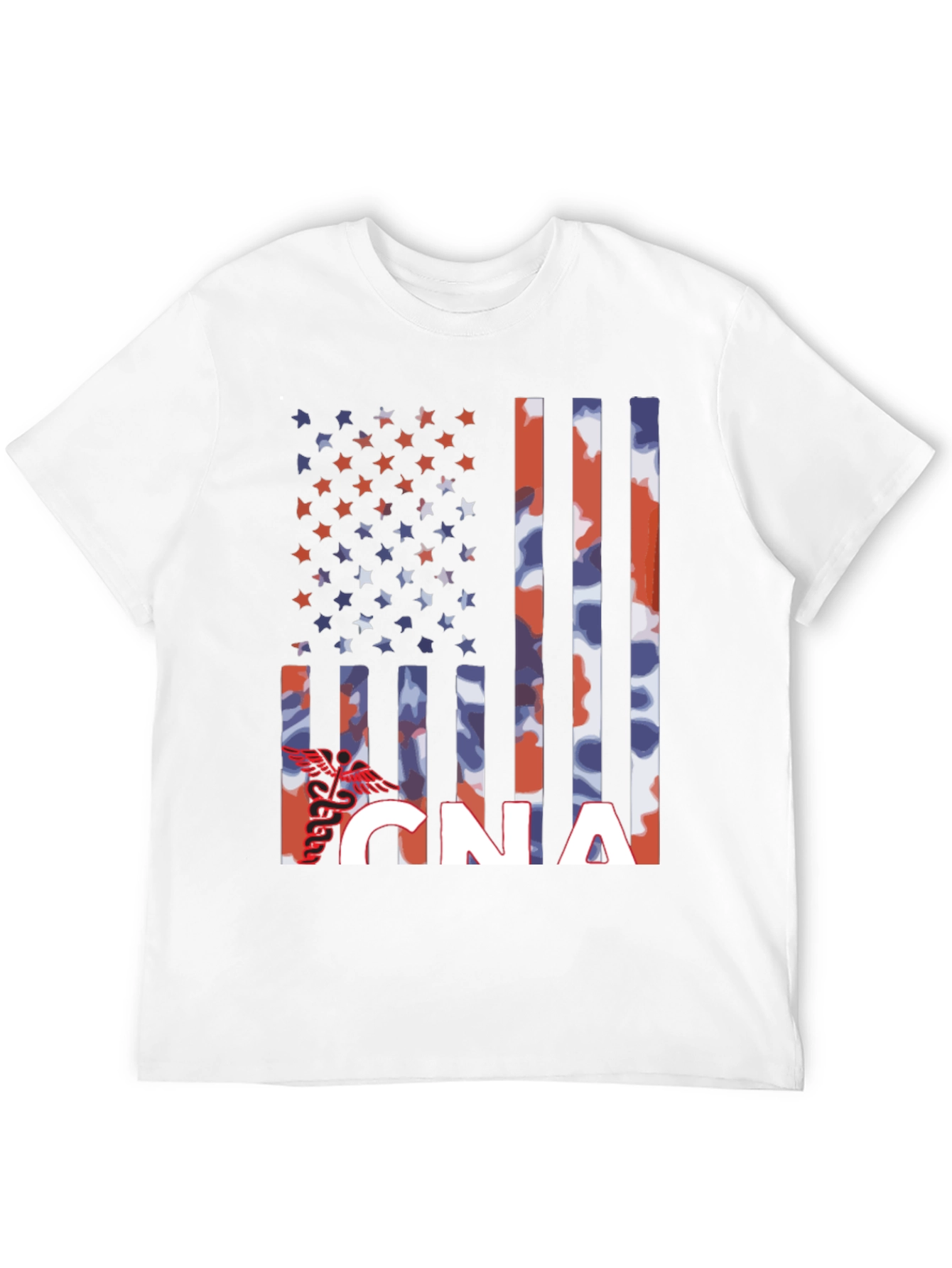 CNA American Flag T-Shirt - Patriotic Nurse Assistant Tee