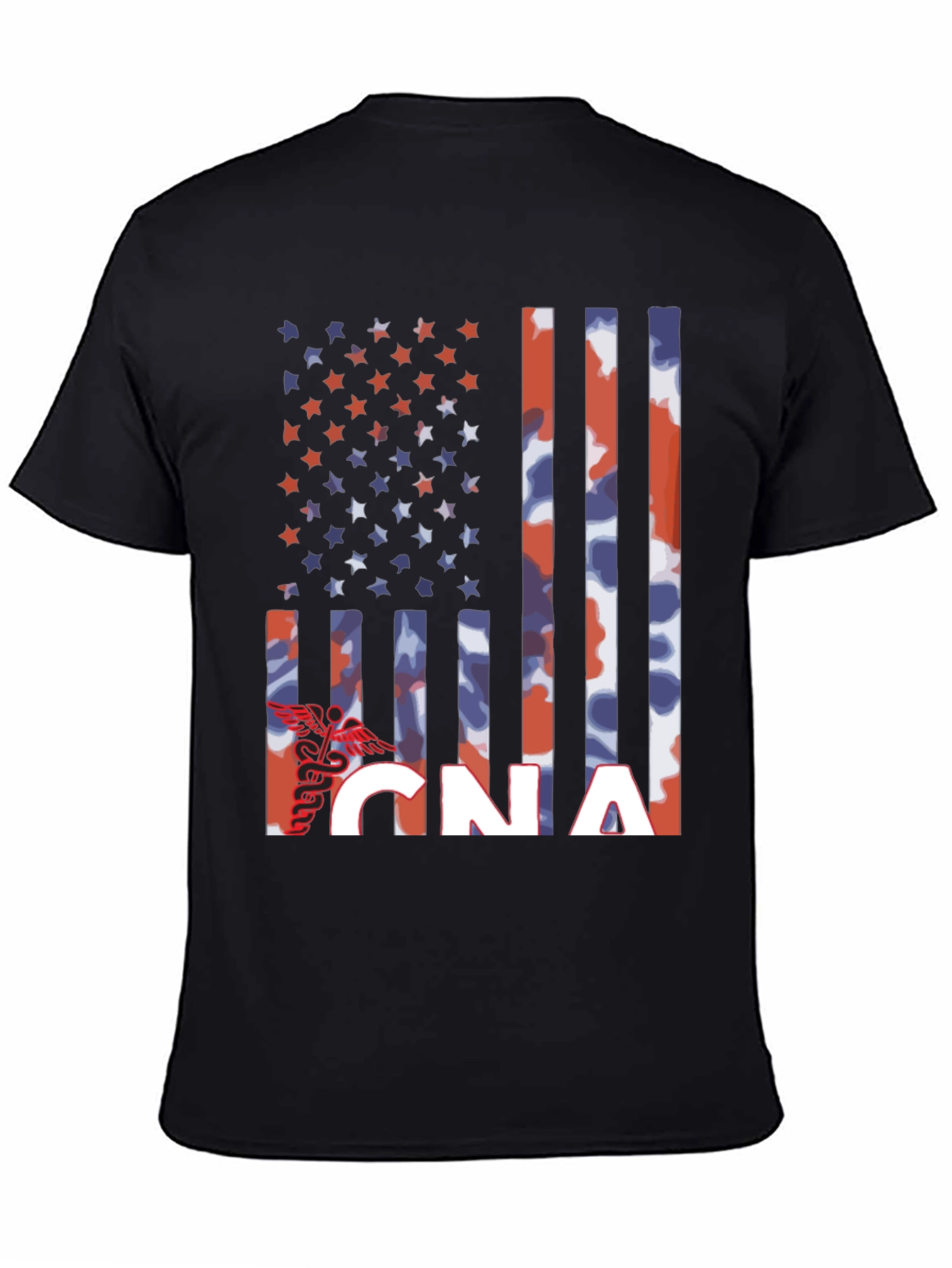 CNA American Flag T-Shirt - Patriotic Nurse Assistant Tee