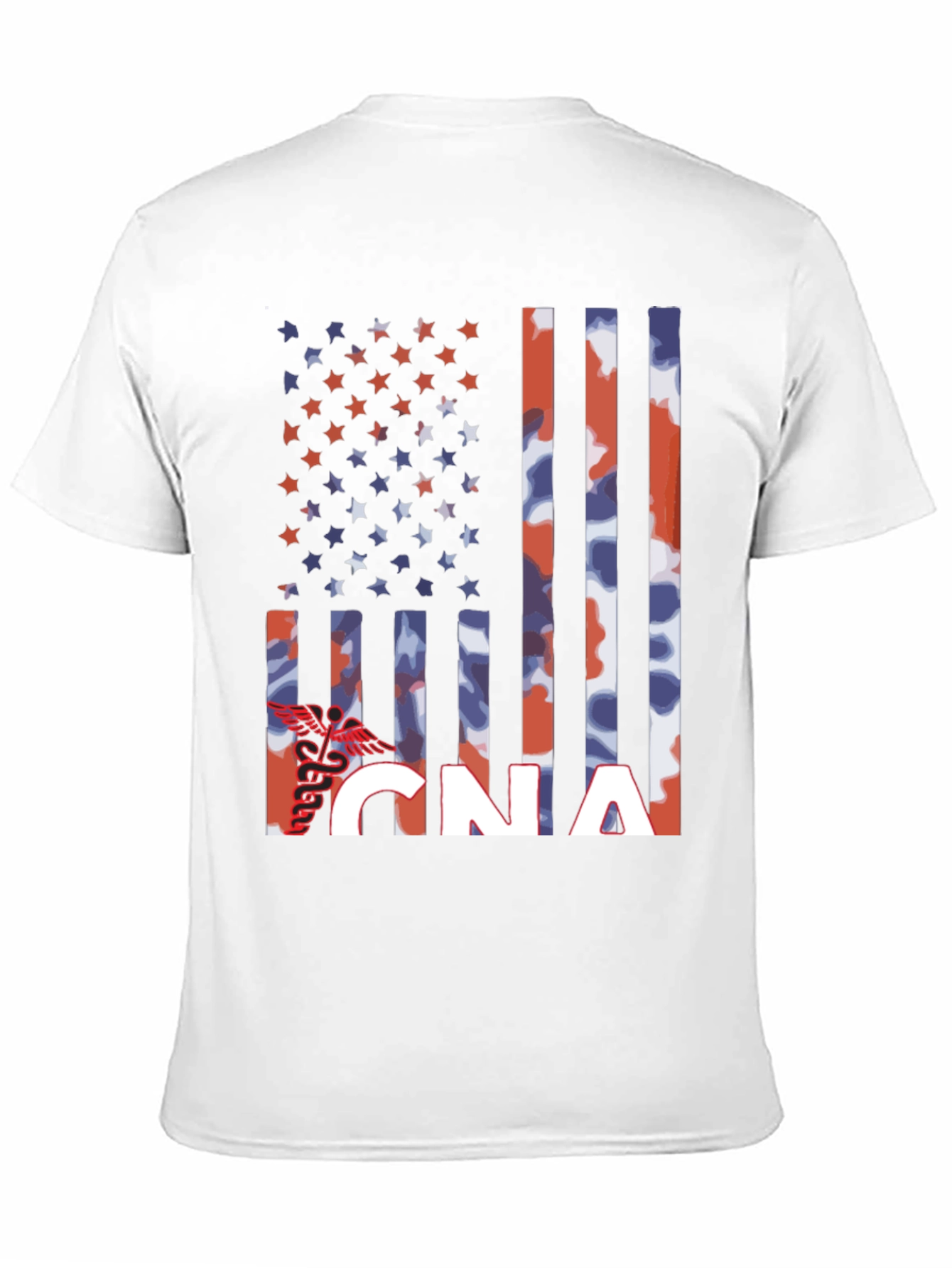 CNA American Flag T-Shirt - Patriotic Nurse Assistant Tee