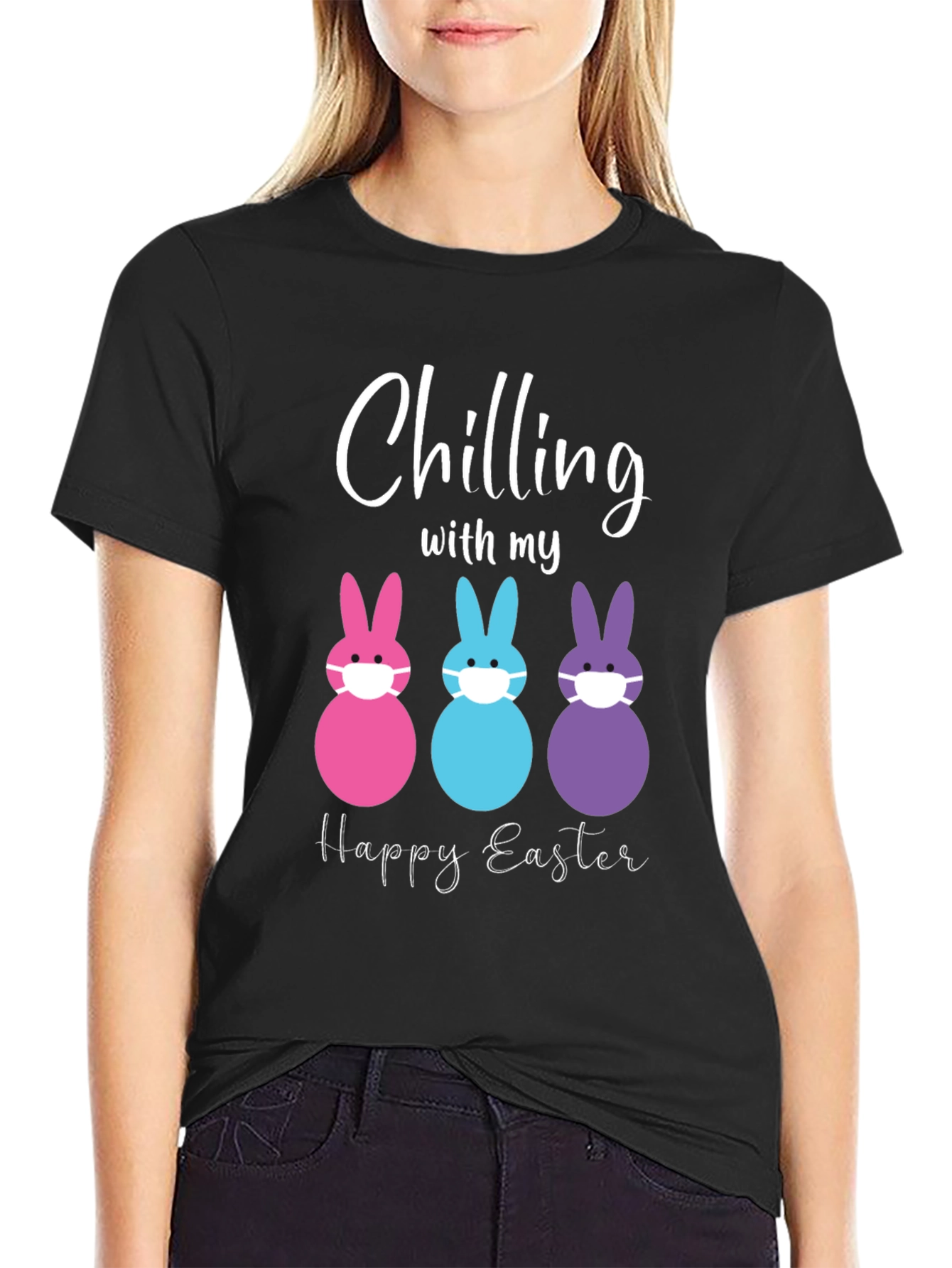 Chilling with my Happy Easter Bunny T-Shirt