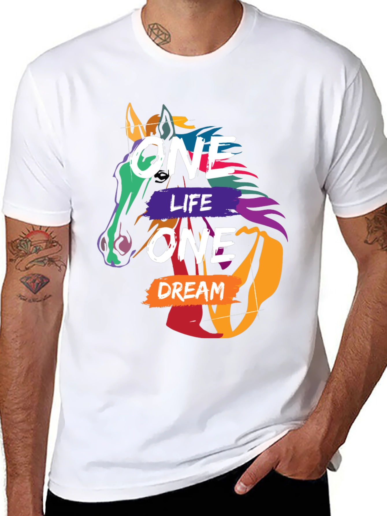 One Life One Dream Horse Graphic Tee
