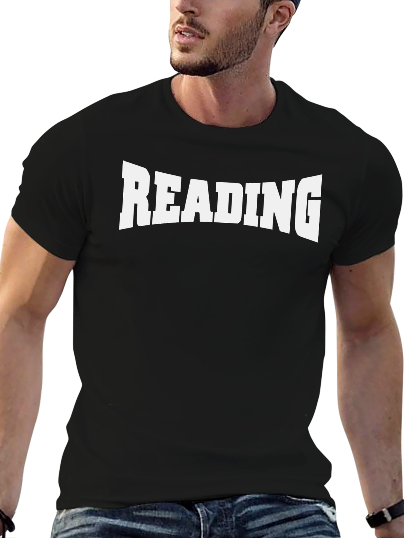 READING Graphic Tee - Black Cotton T-Shirt