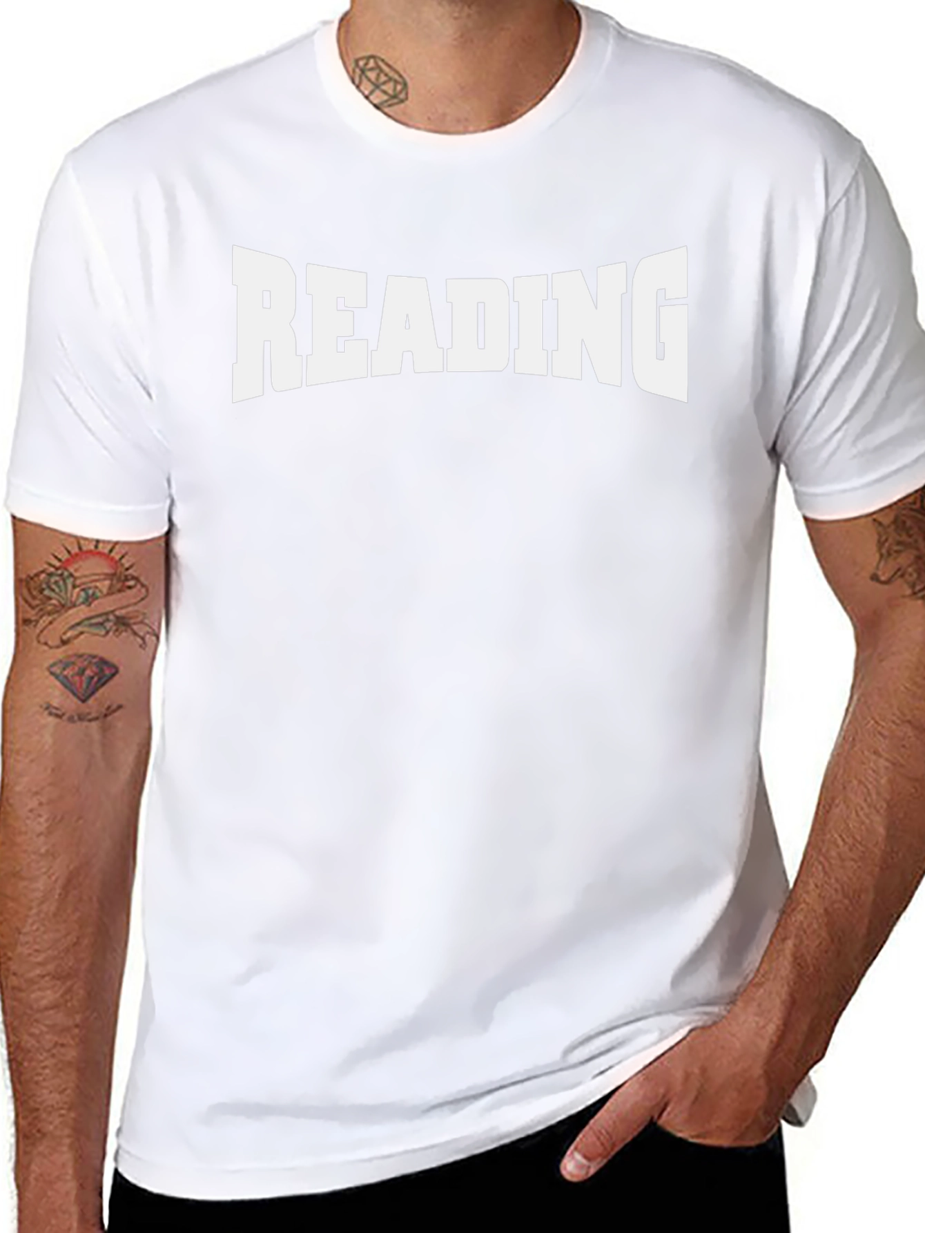 READING Graphic Tee - Black Cotton T-Shirt