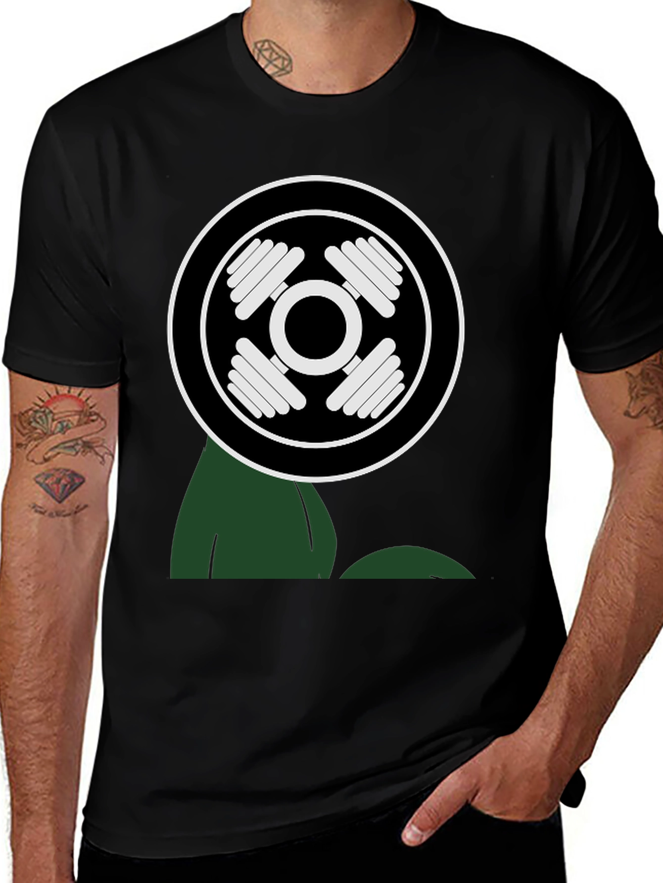 Workout Power T-Shirt - Black Cotton Gym Tee