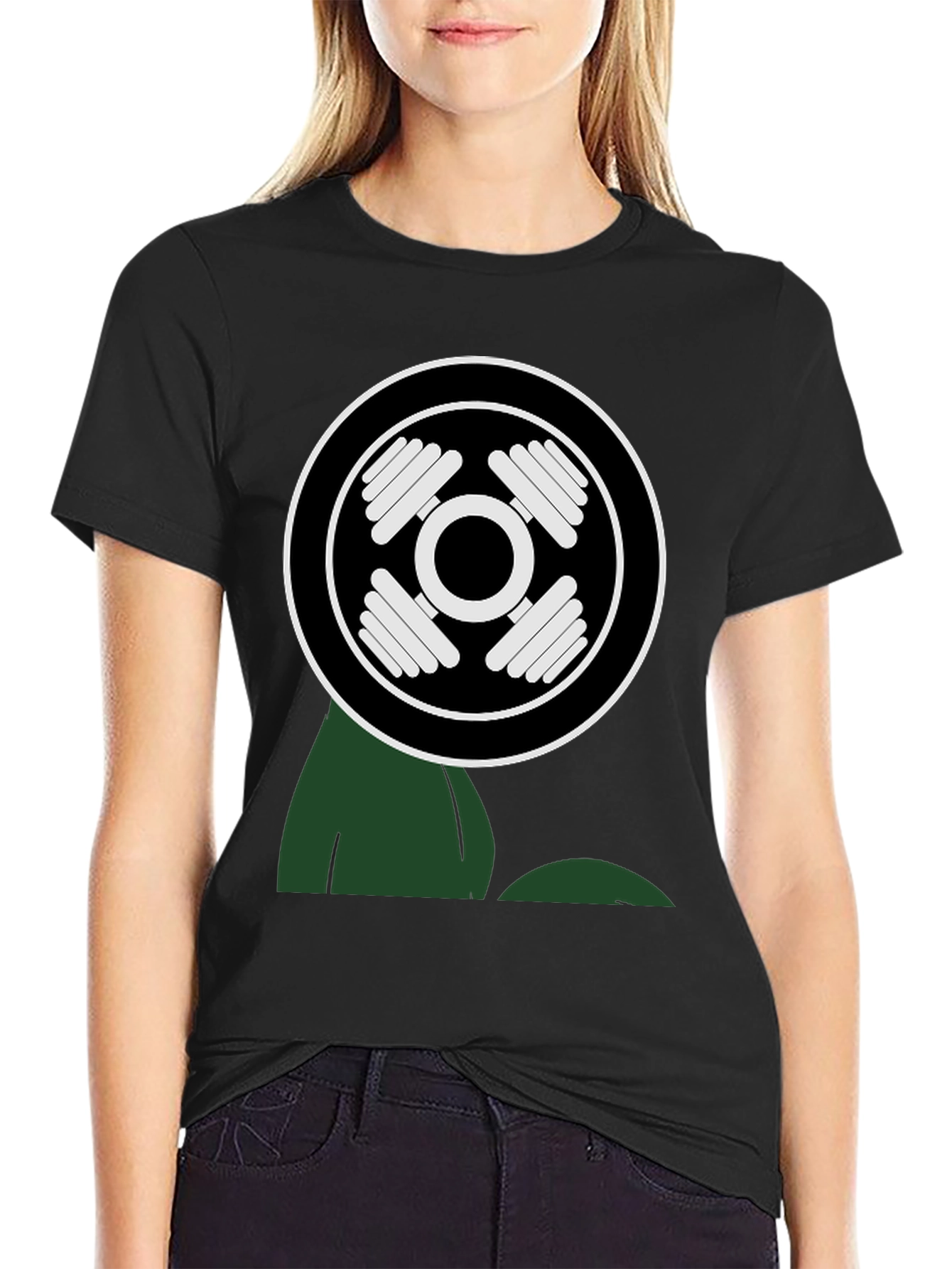Workout Power T-Shirt - Black Cotton Gym Tee