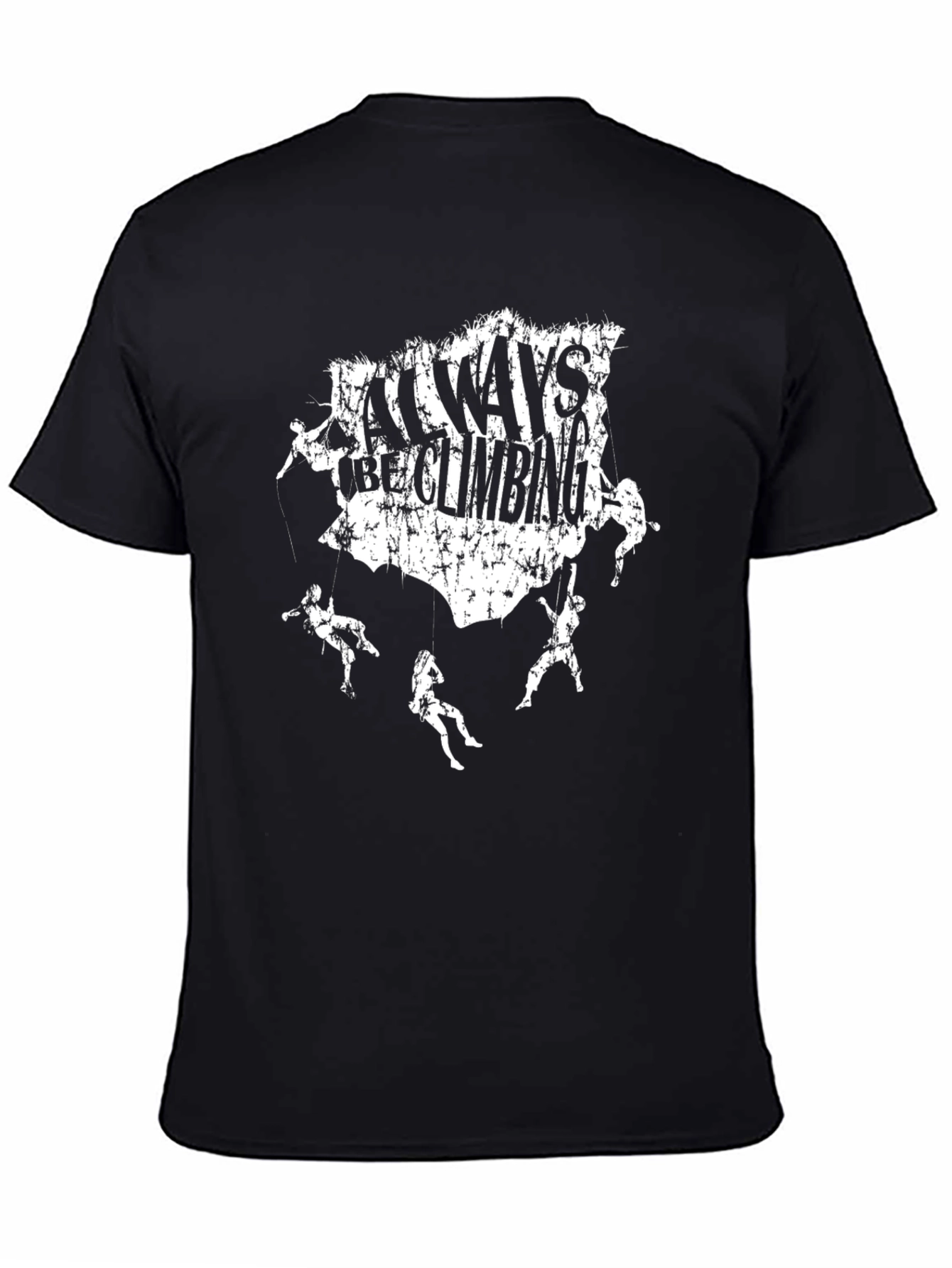 Always Be Climbing Graphic Tee - Black Cotton T-Shirt