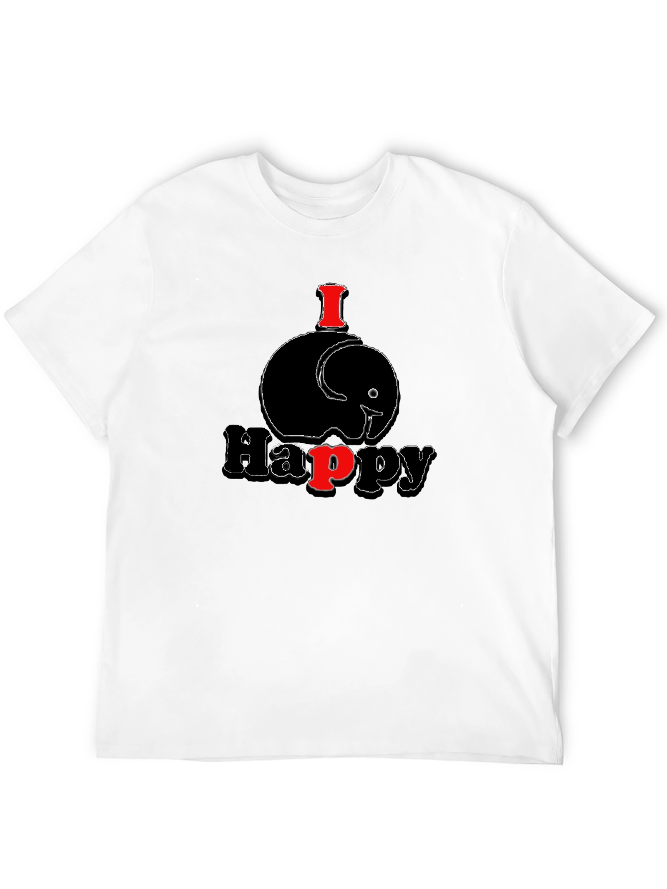 I Elephant Happy Mens T-Shirt