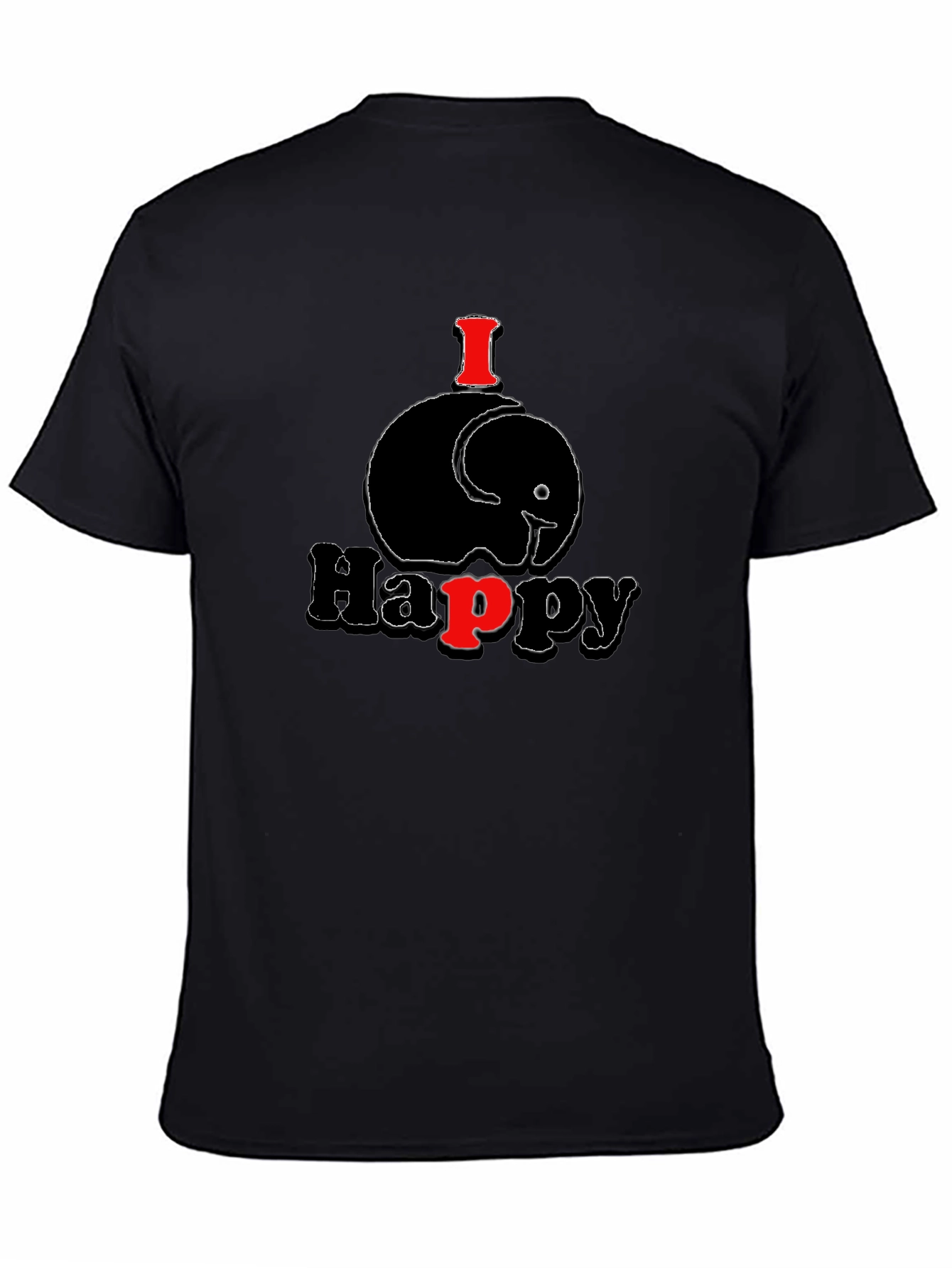I Elephant Happy Mens T-Shirt
