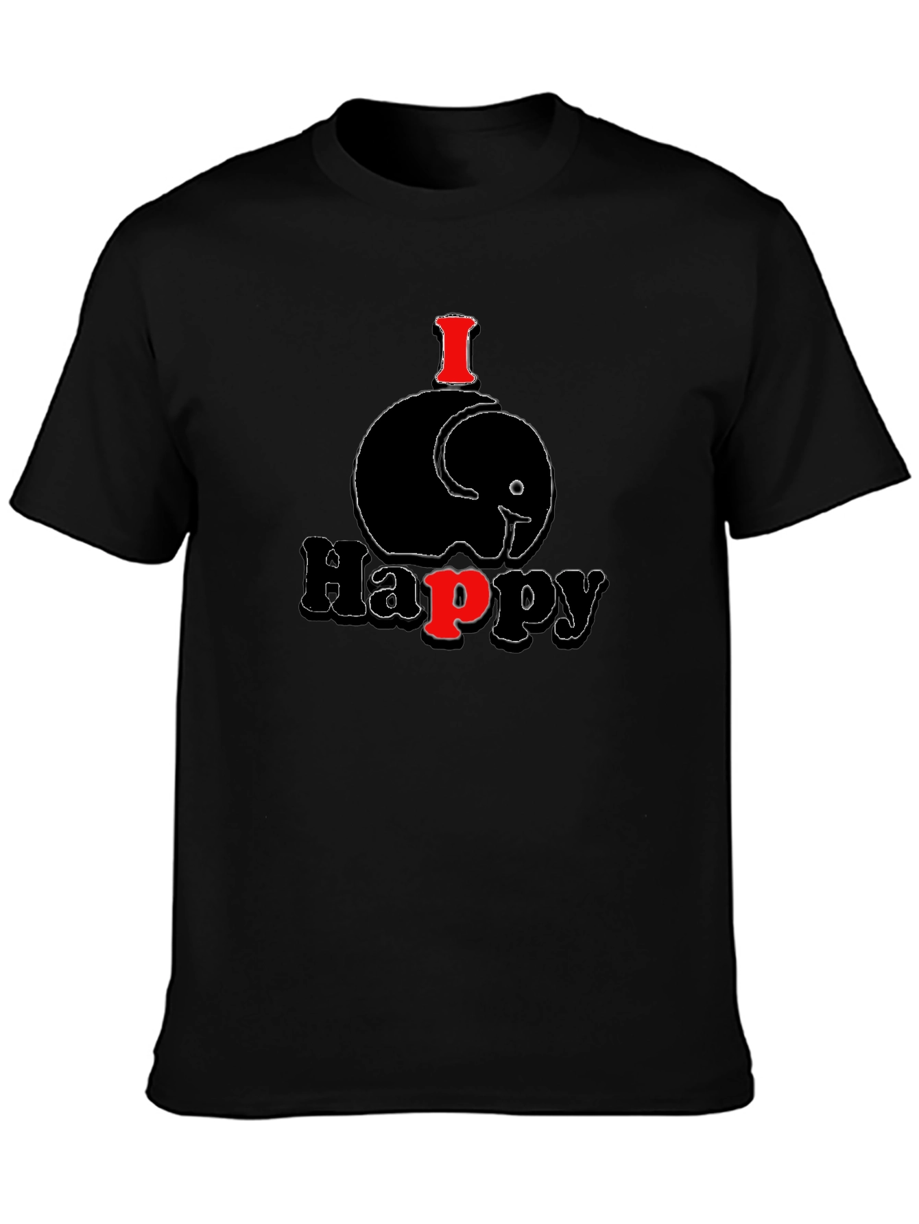 I Elephant Happy Mens T-Shirt