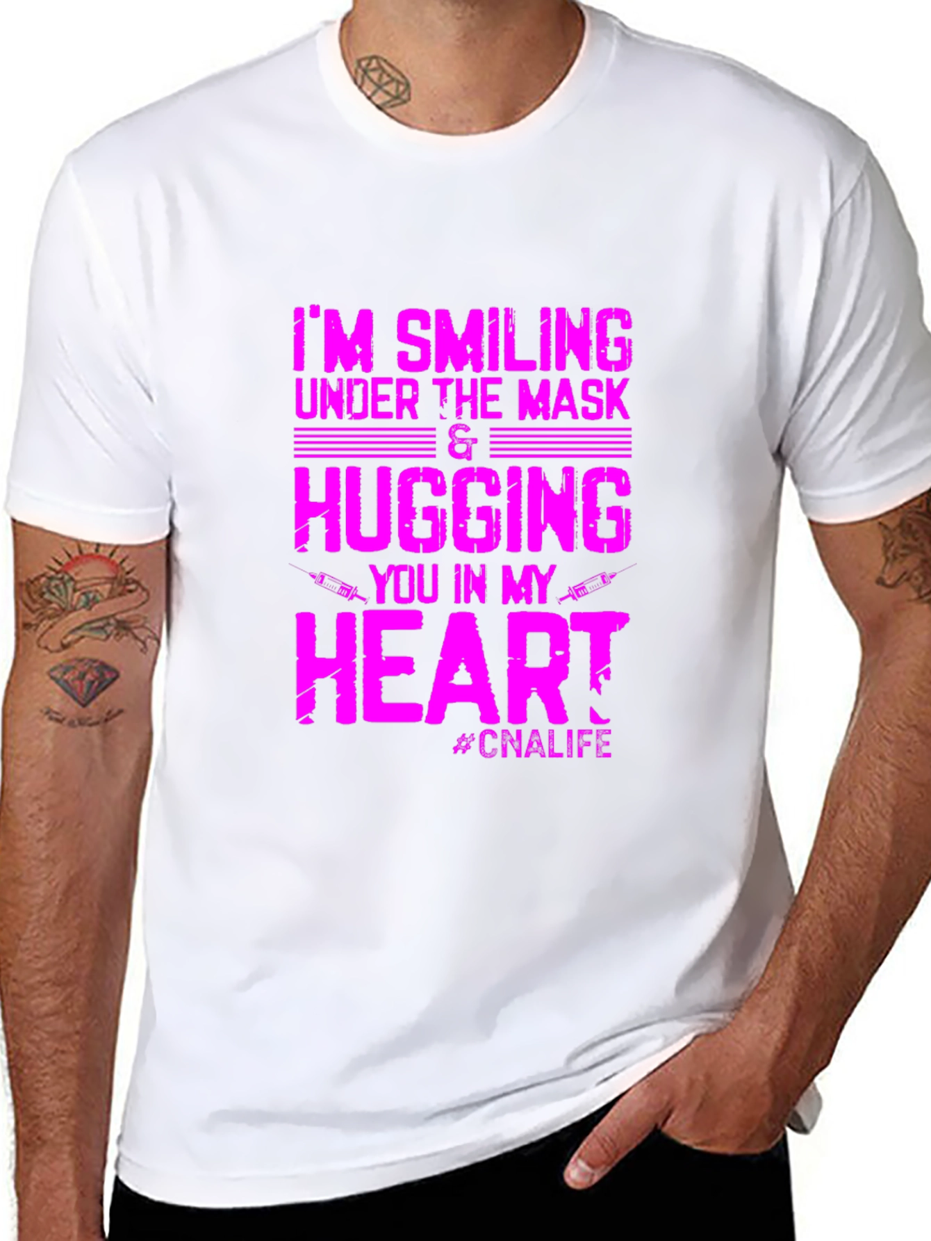 Smiling Under Mask CNA Life T-Shirt