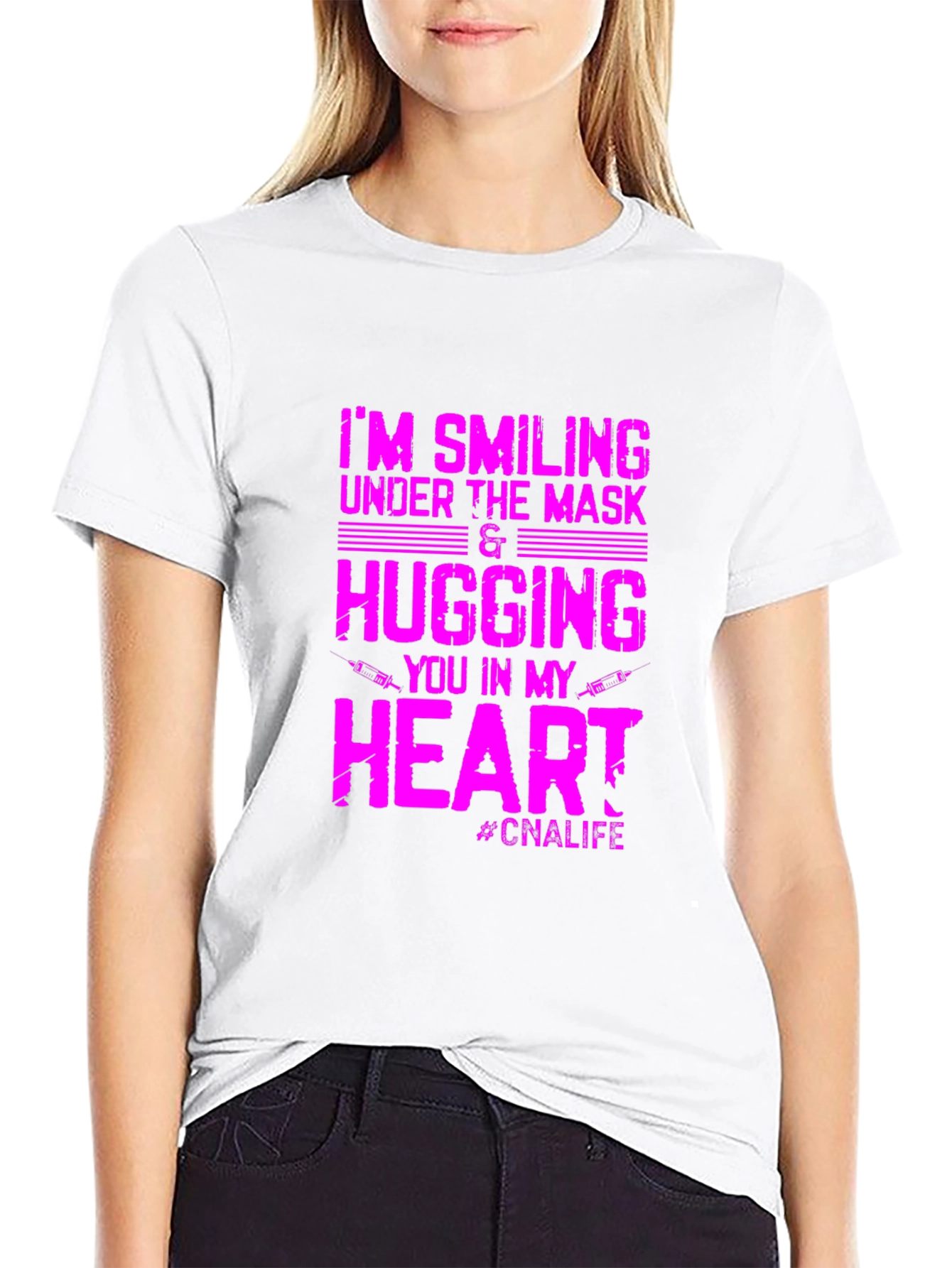 Smiling Under Mask CNA Life T-Shirt