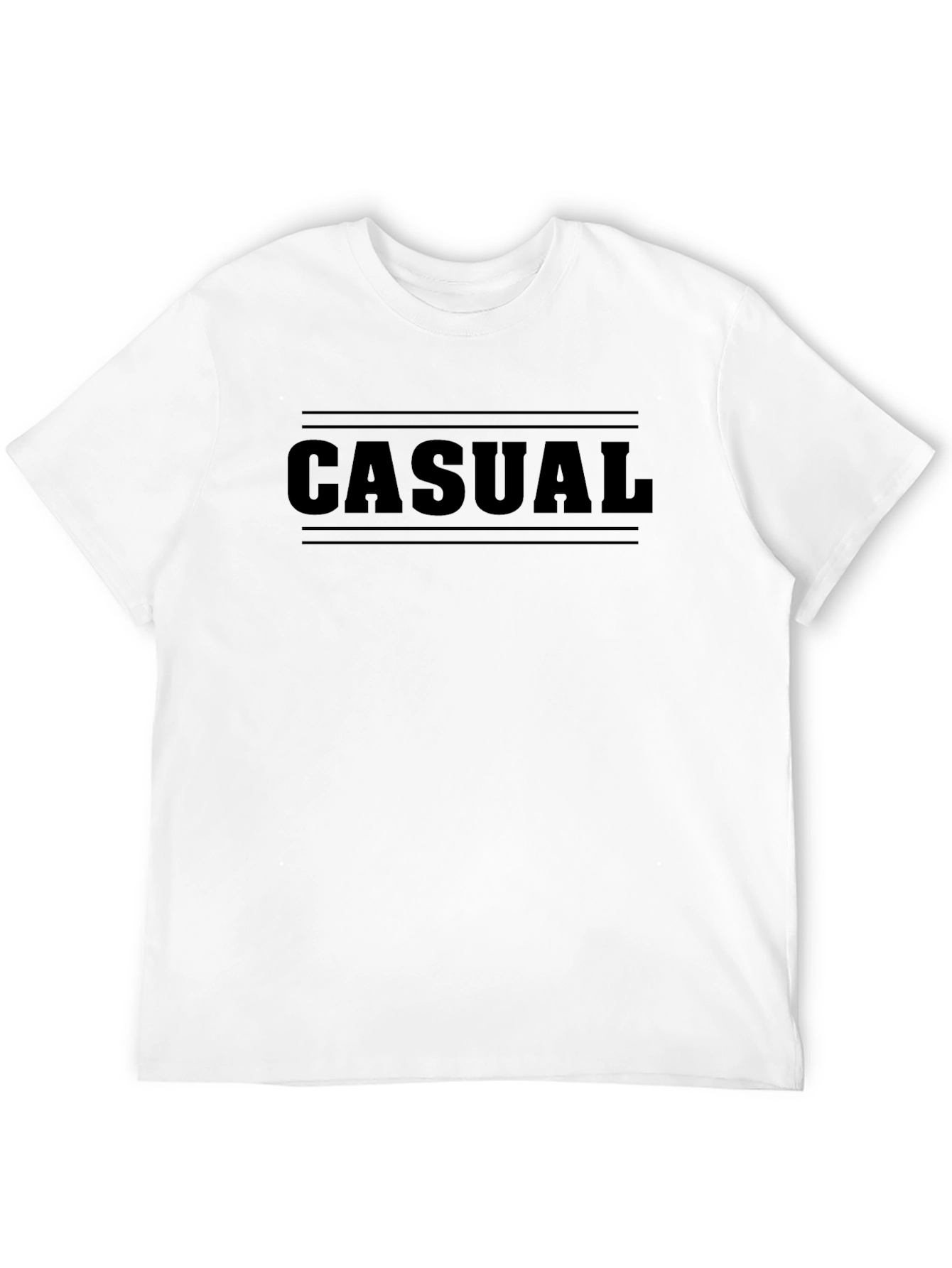 Casual Graphic Print Mens T-Shirt - Black