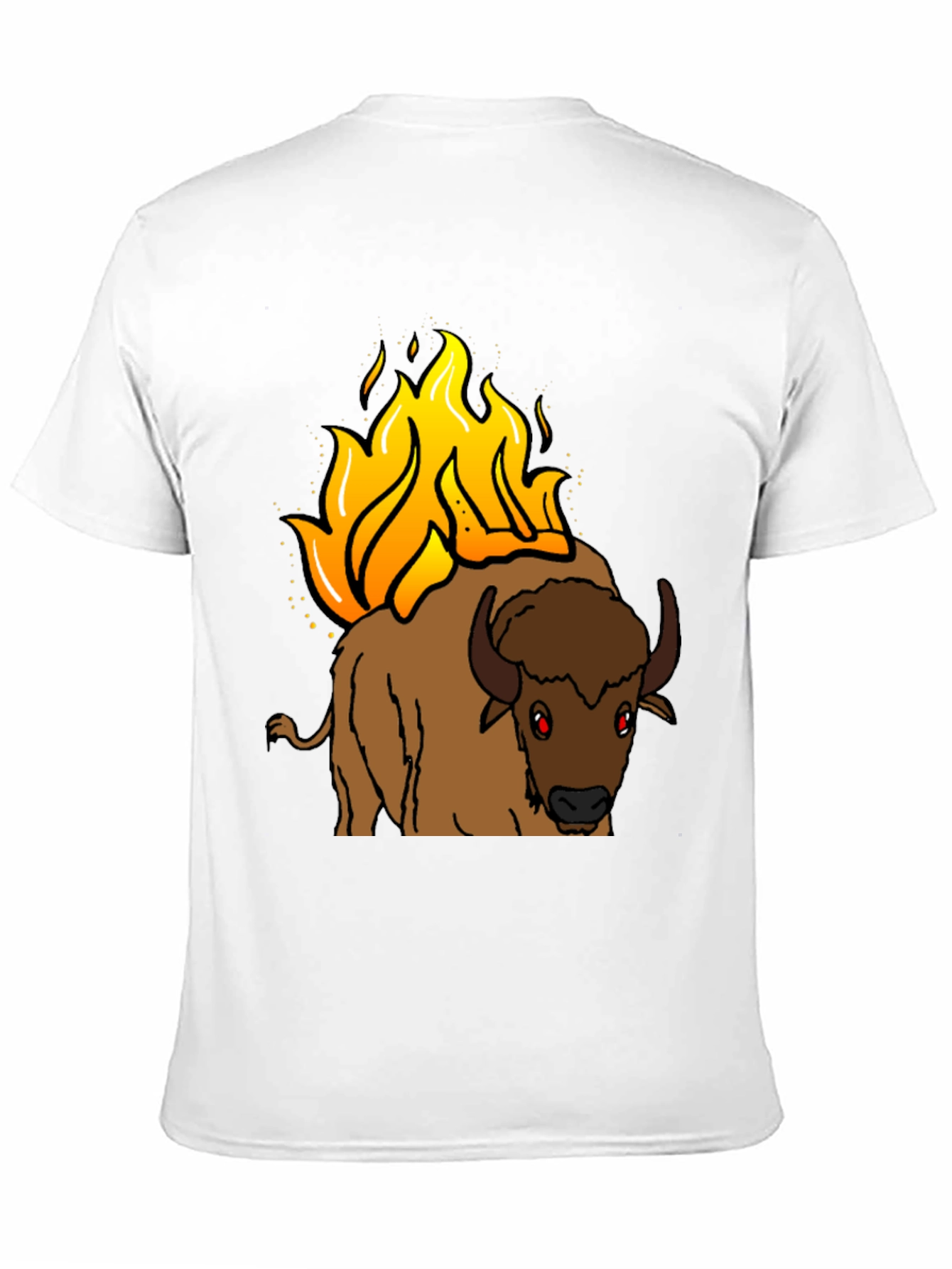 Burning Buffalo Graphic Tee - Black