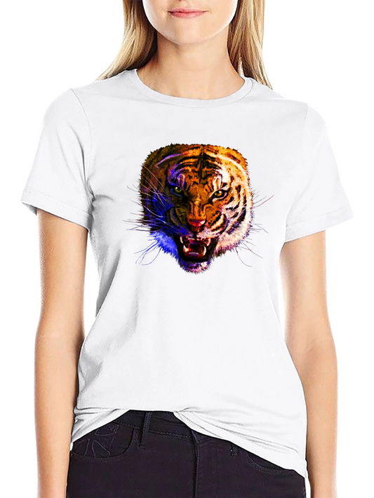 Fierce Tiger Graphic Black T-Shirt