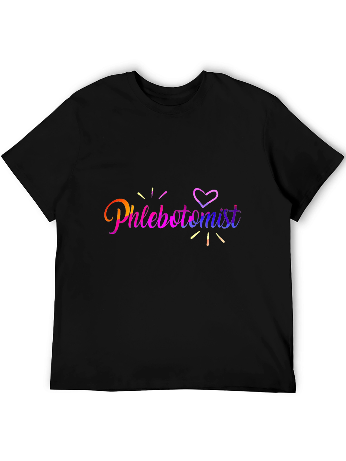 Phlebotomist Heart T-Shirt - Black