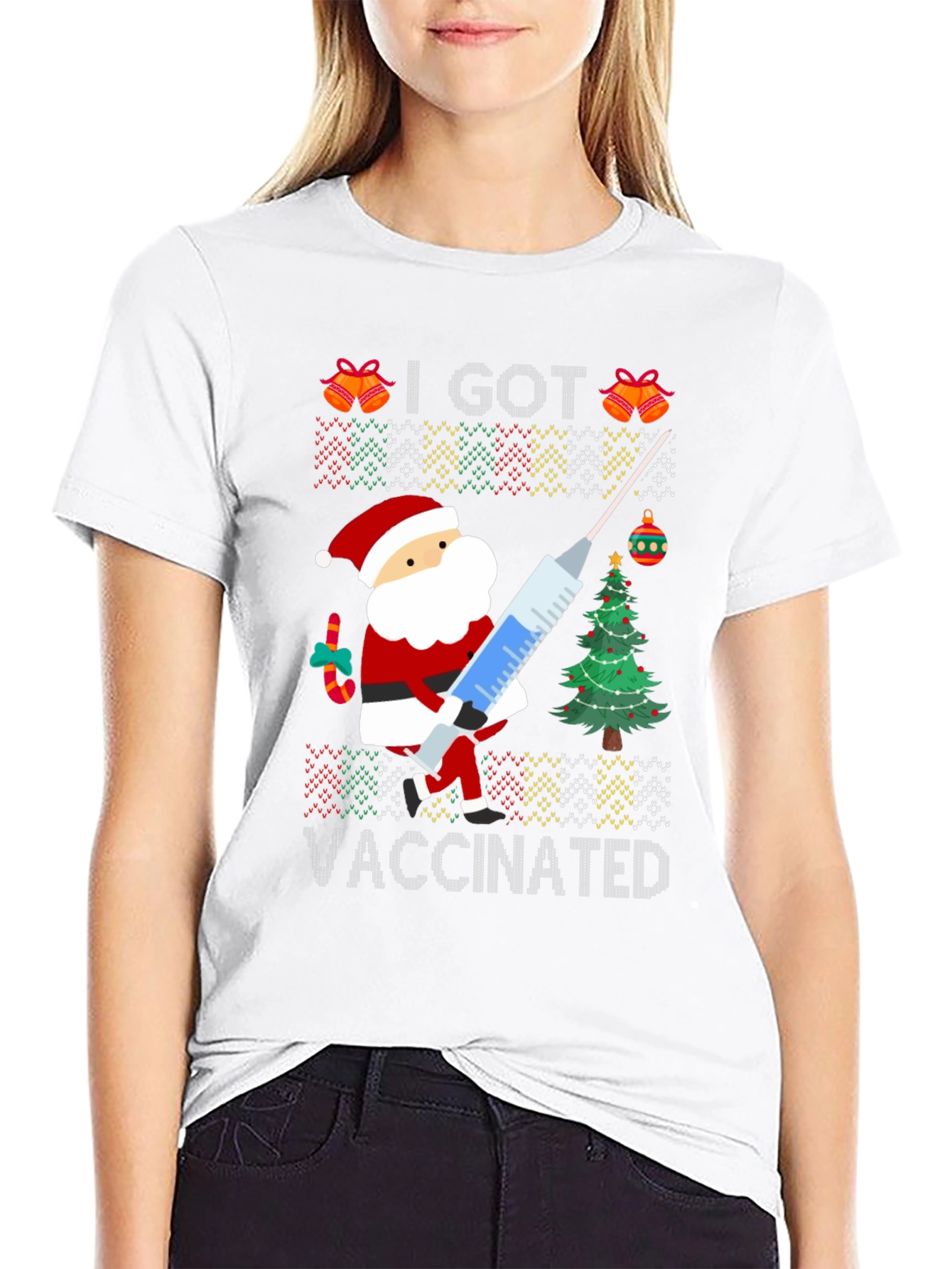 I Got Vaccinated Santa T-Shirt