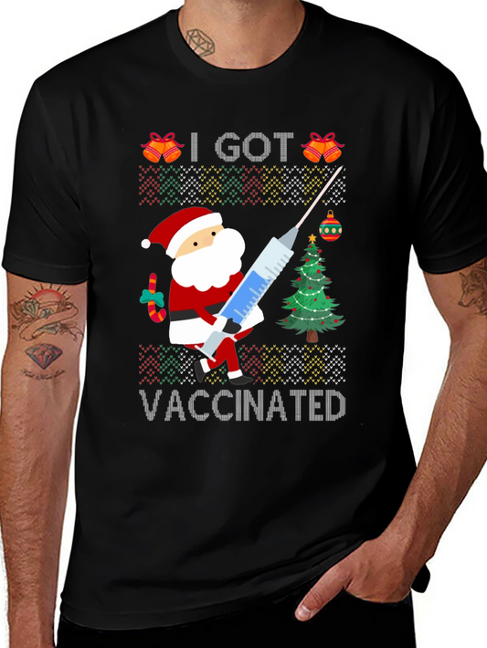 I Got Vaccinated Santa T-Shirt