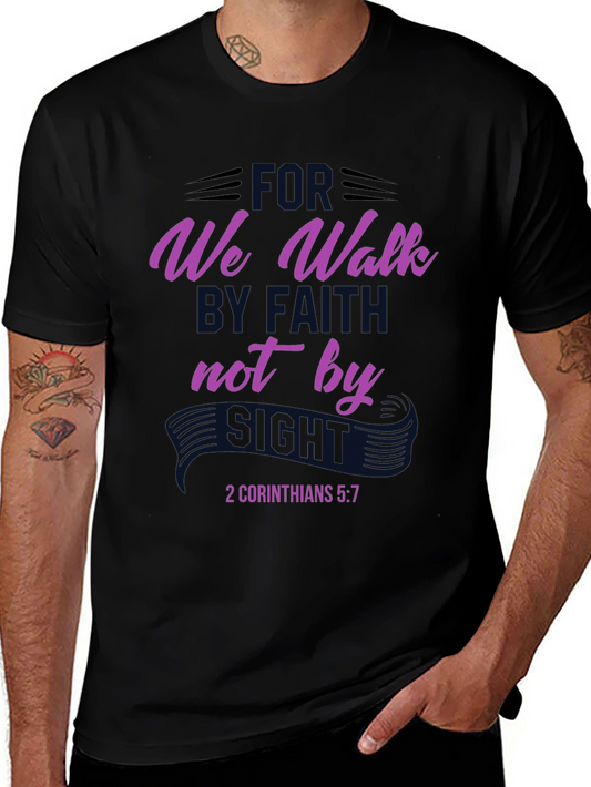 Faithful Walk Tee - 2 Corinthians 5:7 Bible Verse