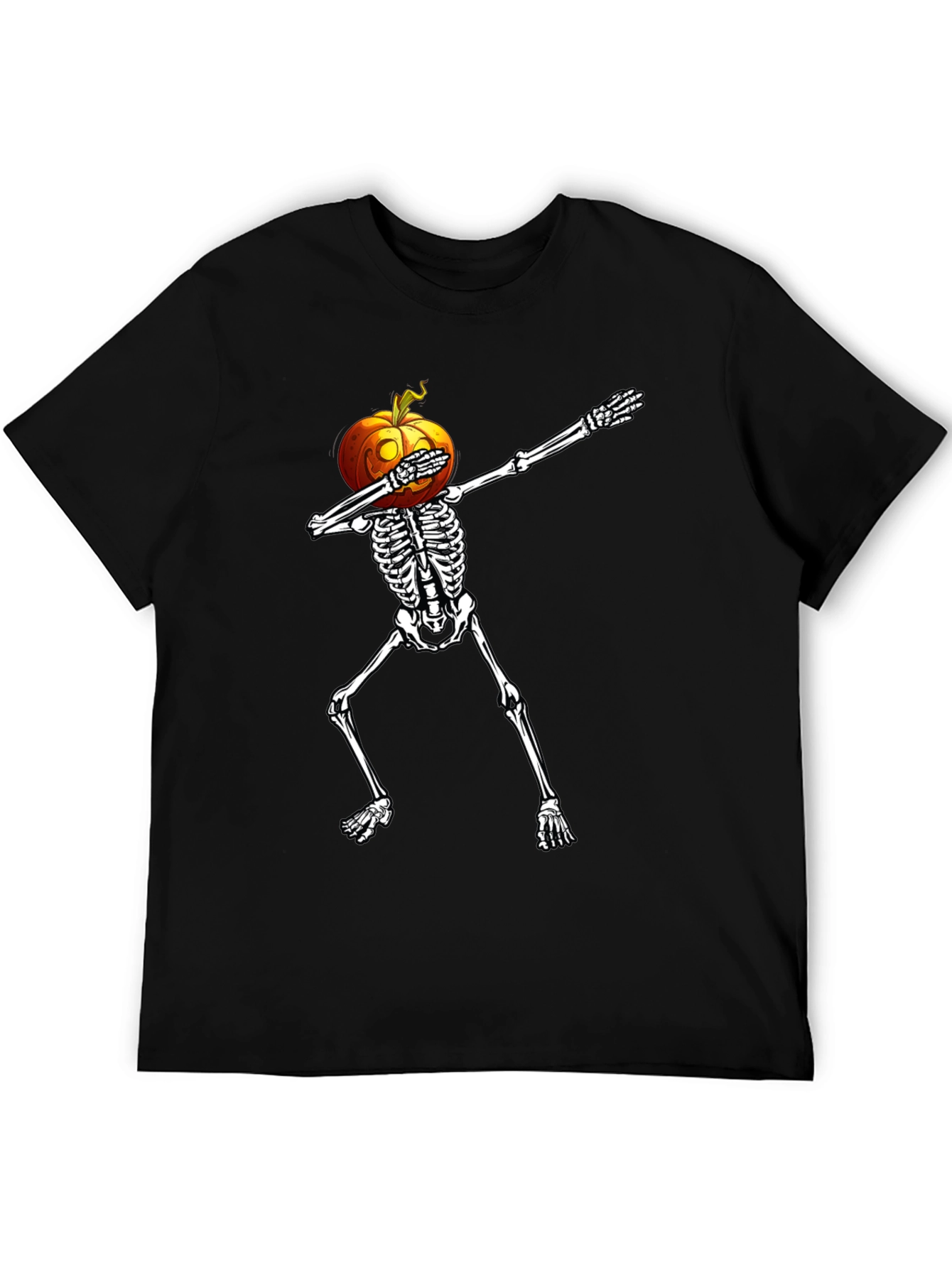 Halloween Pumpkin Skeleton Dab T-Shirt