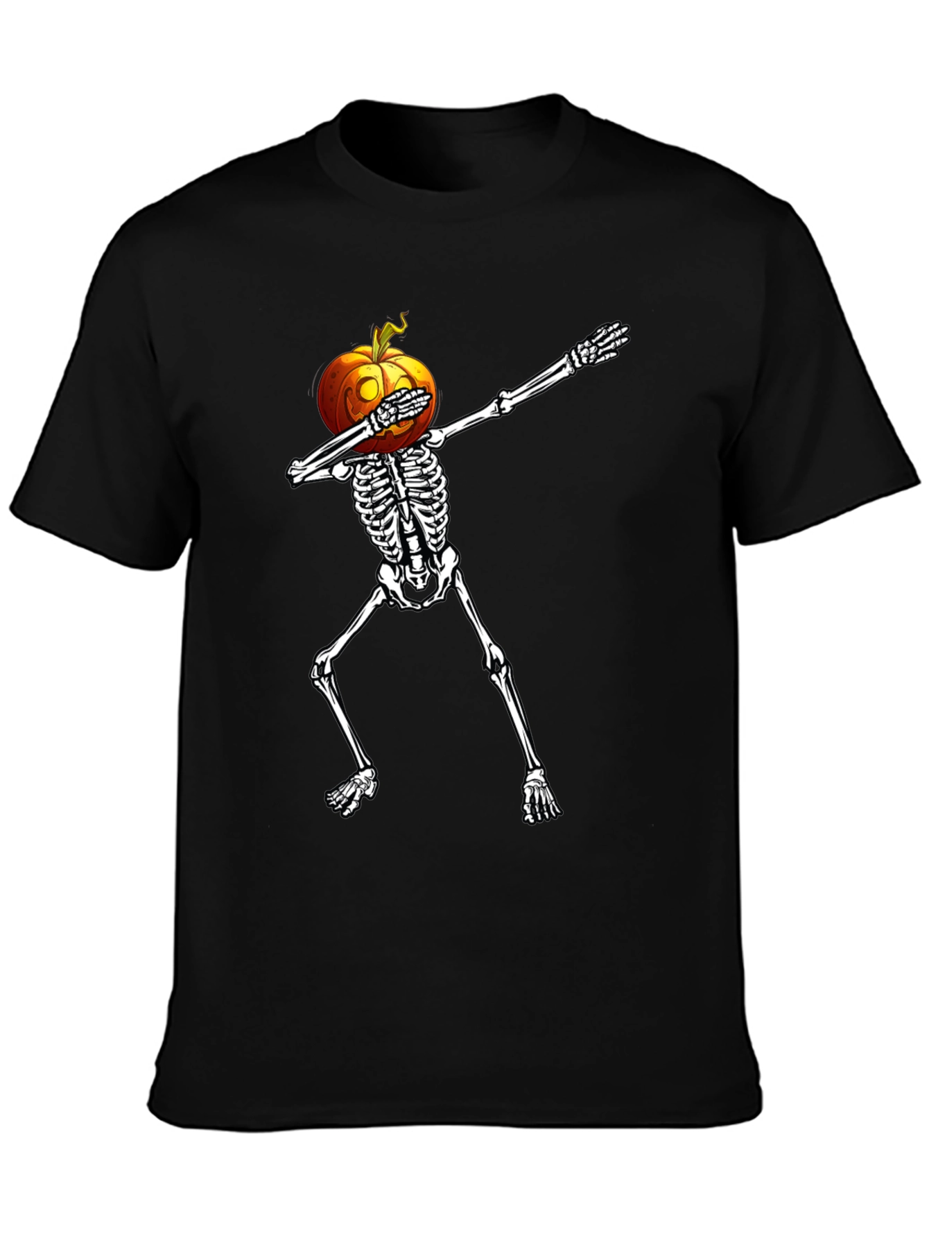 Halloween Pumpkin Skeleton Dab T-Shirt