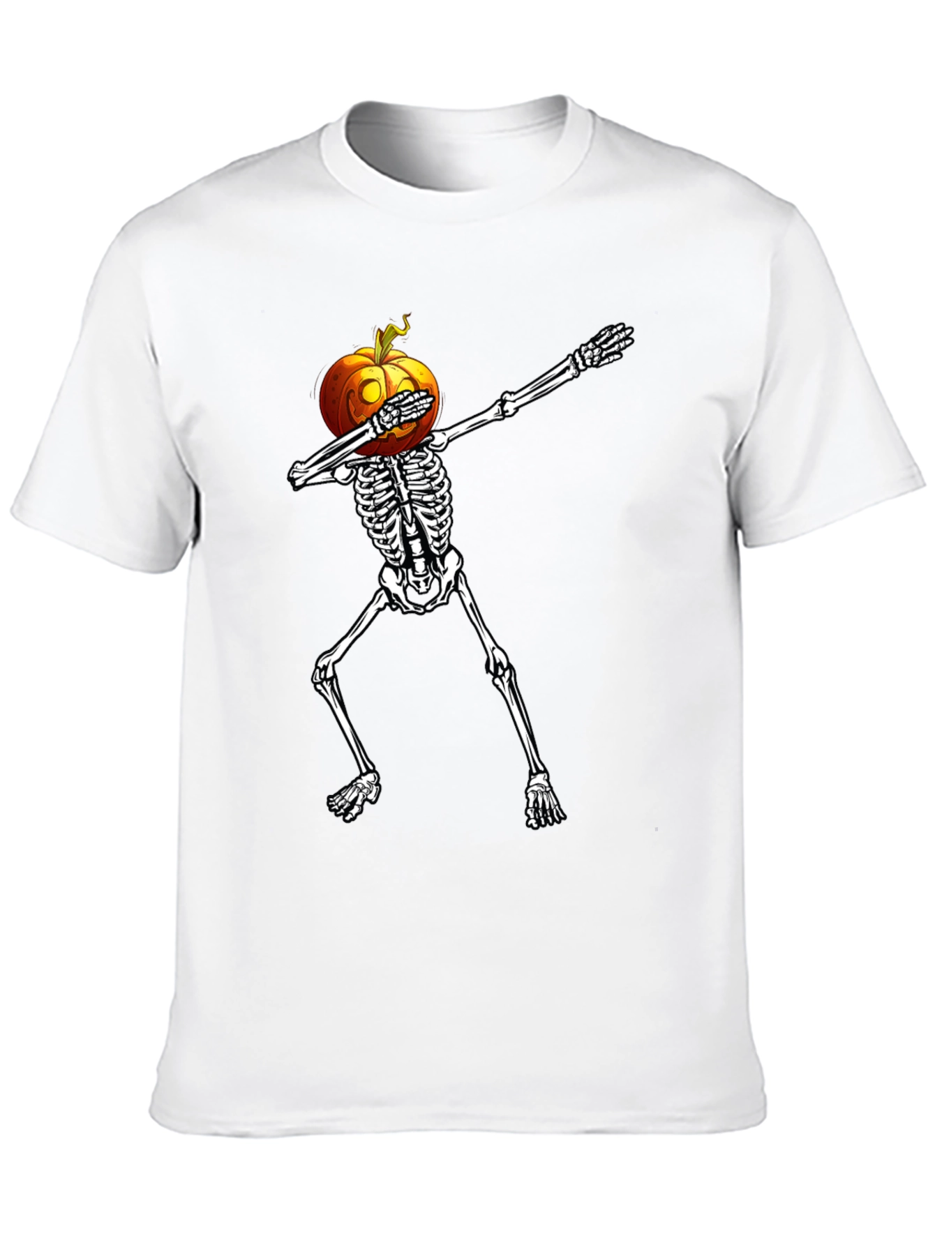 Halloween Pumpkin Skeleton Dab T-Shirt