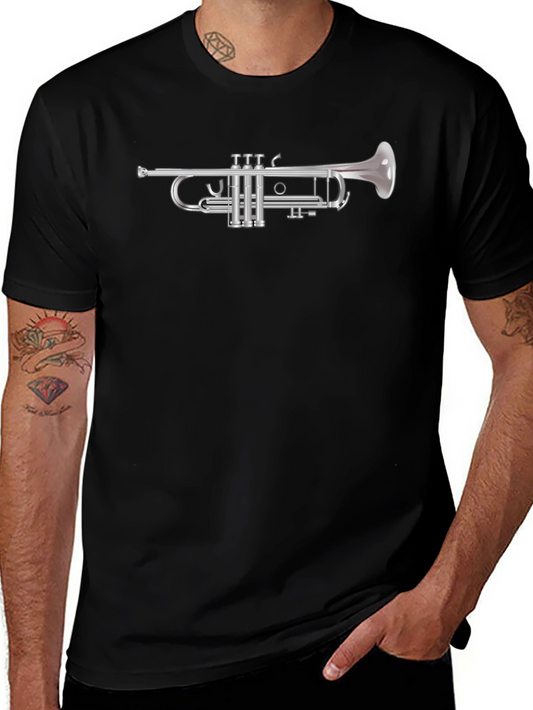 Trumpet Graphic T-Shirt - Music Lover Tee