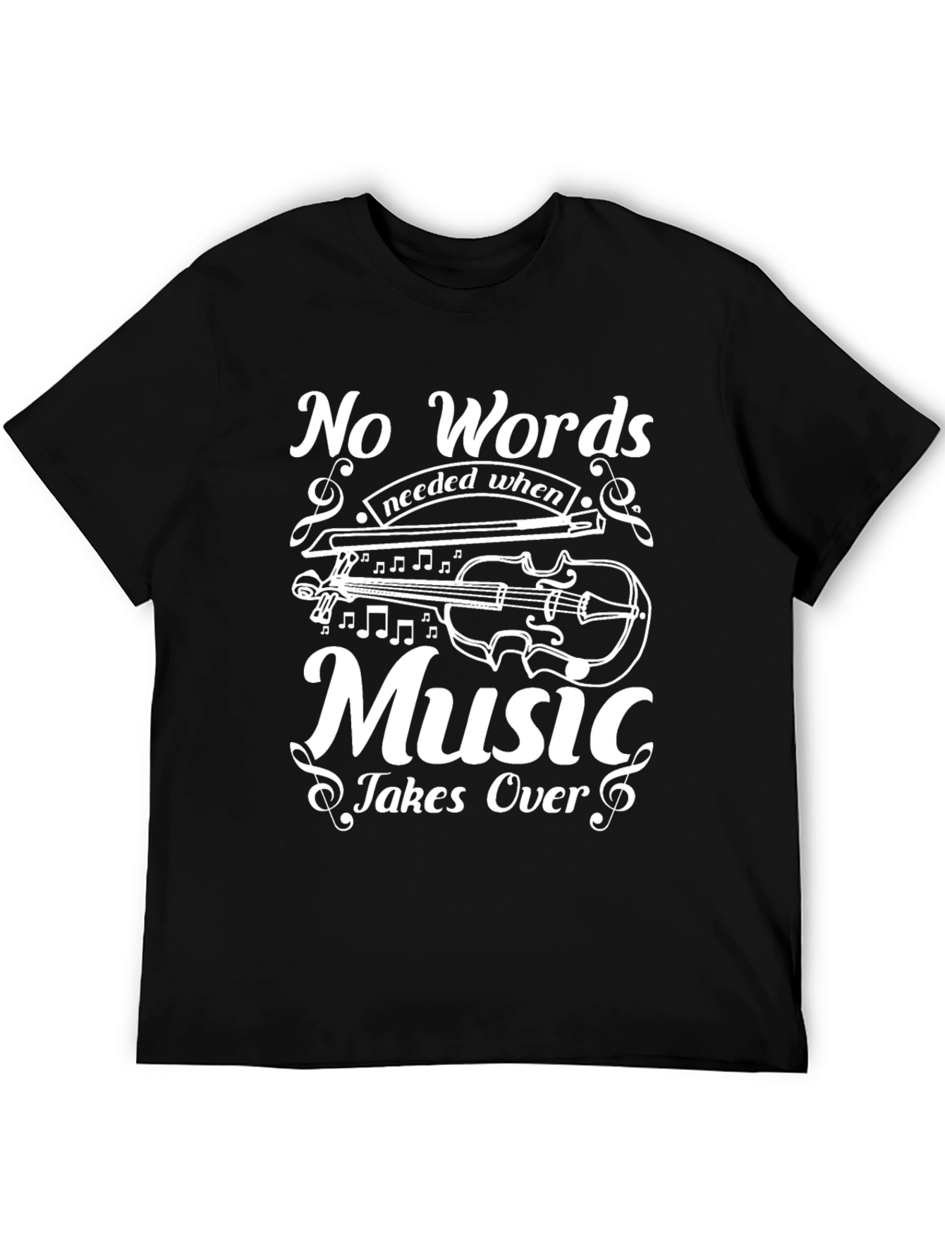 No Words Needed Music T-Shirt - Black