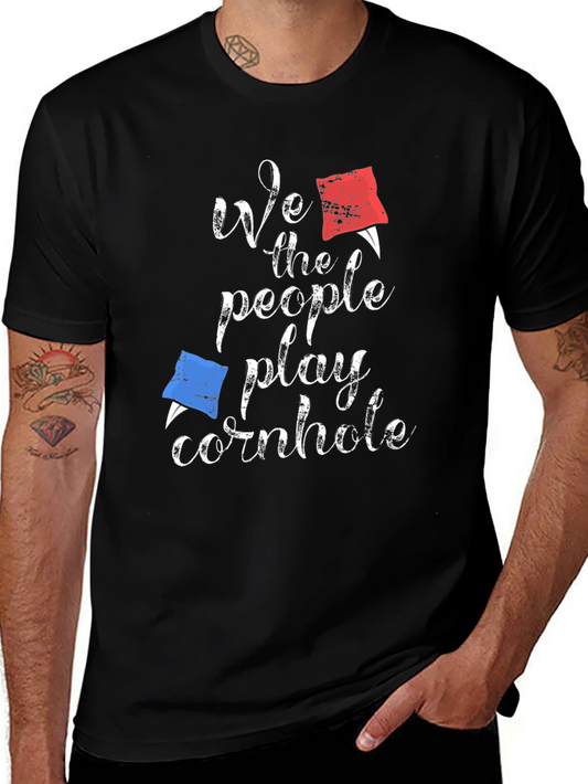 We The People Play Cornhole Graphic Tee