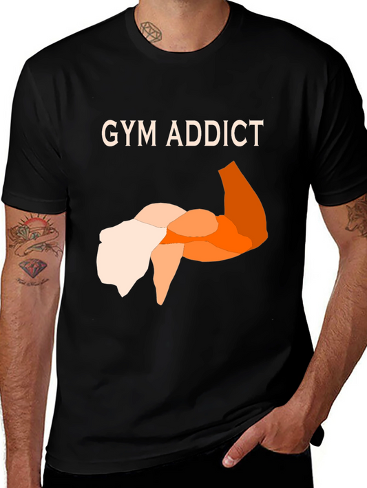 Gym Addict Graphic T-Shirt - Fitness Apparel
