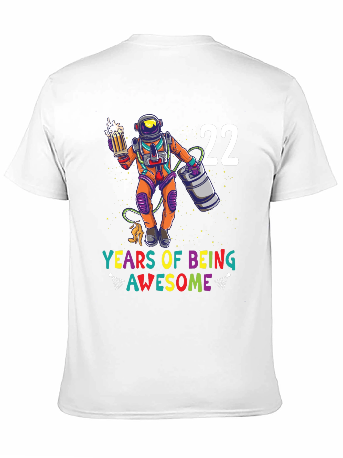 22 Years Of Being Awesome Black T-Shirt